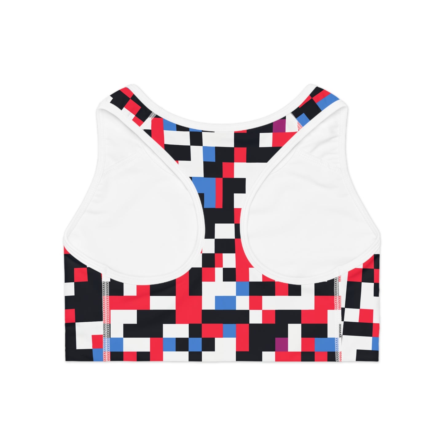 Colorful Pixelation 1 - AI Art - Sports Bra (AOP)