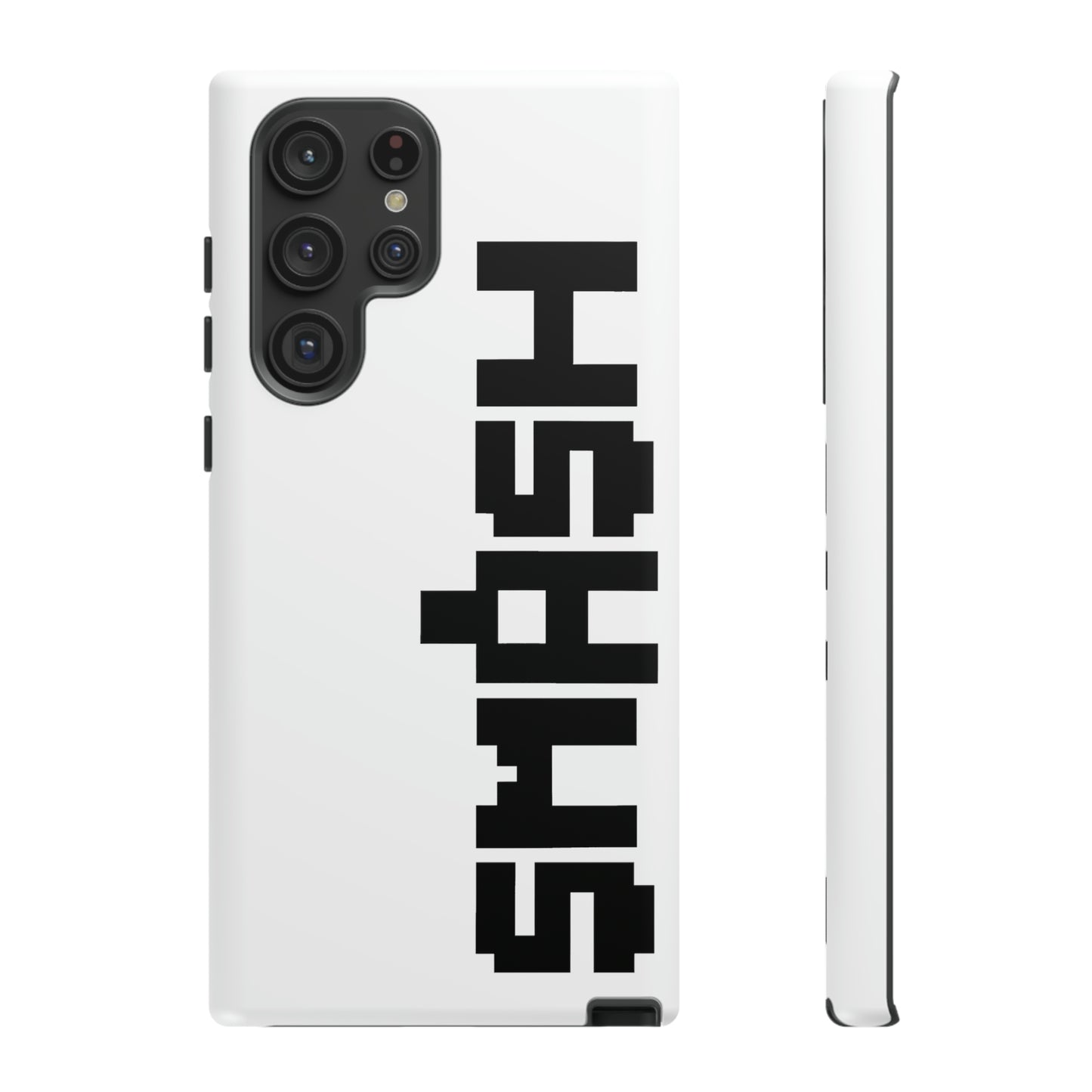 SMASH 8-Bit Logo Samsung Galaxy Phone Tough Cases (Versions S10-S21 Ultra, Plus, FE, E Available)