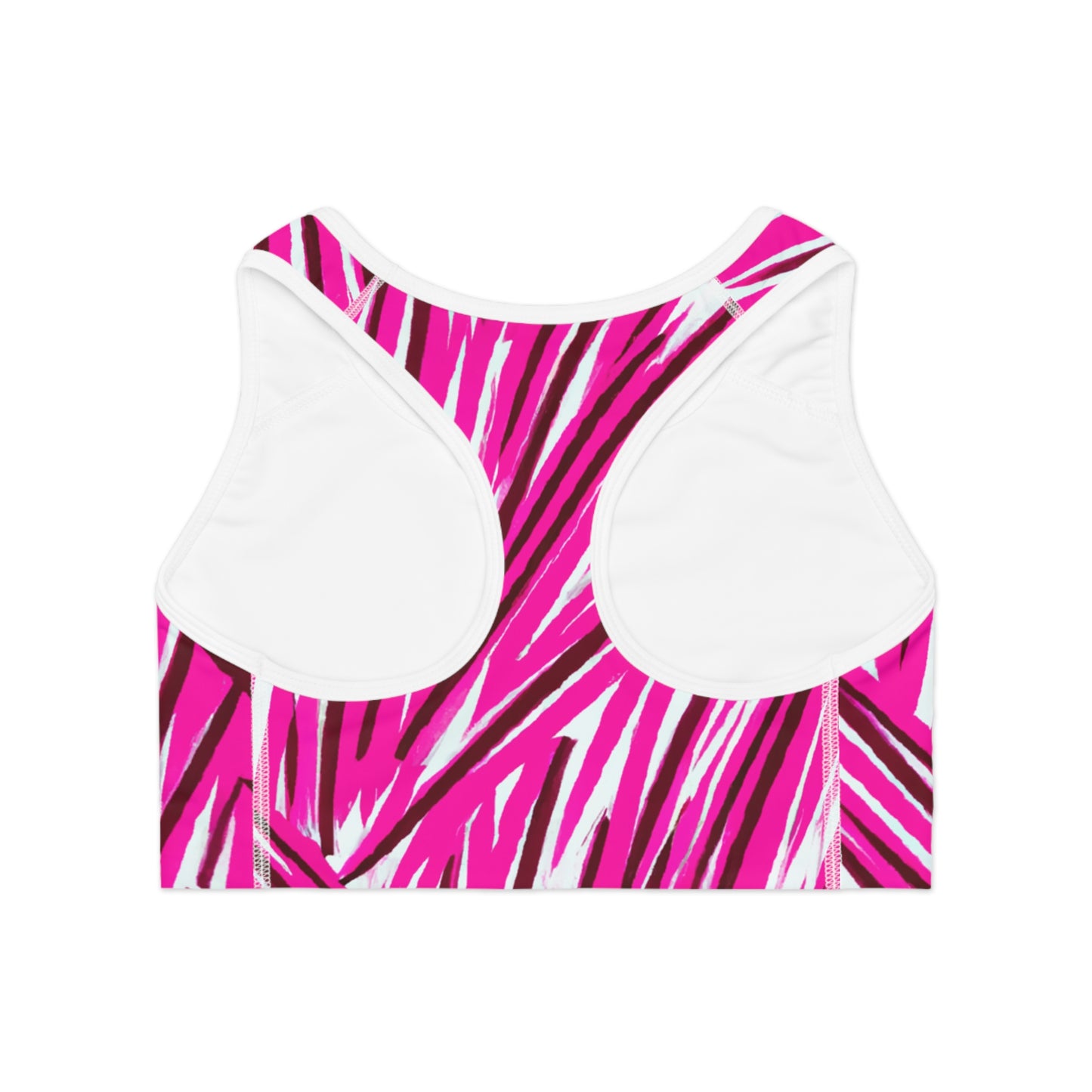 Hot Pink Streaks - AI Art - Sports Bra (AOP)