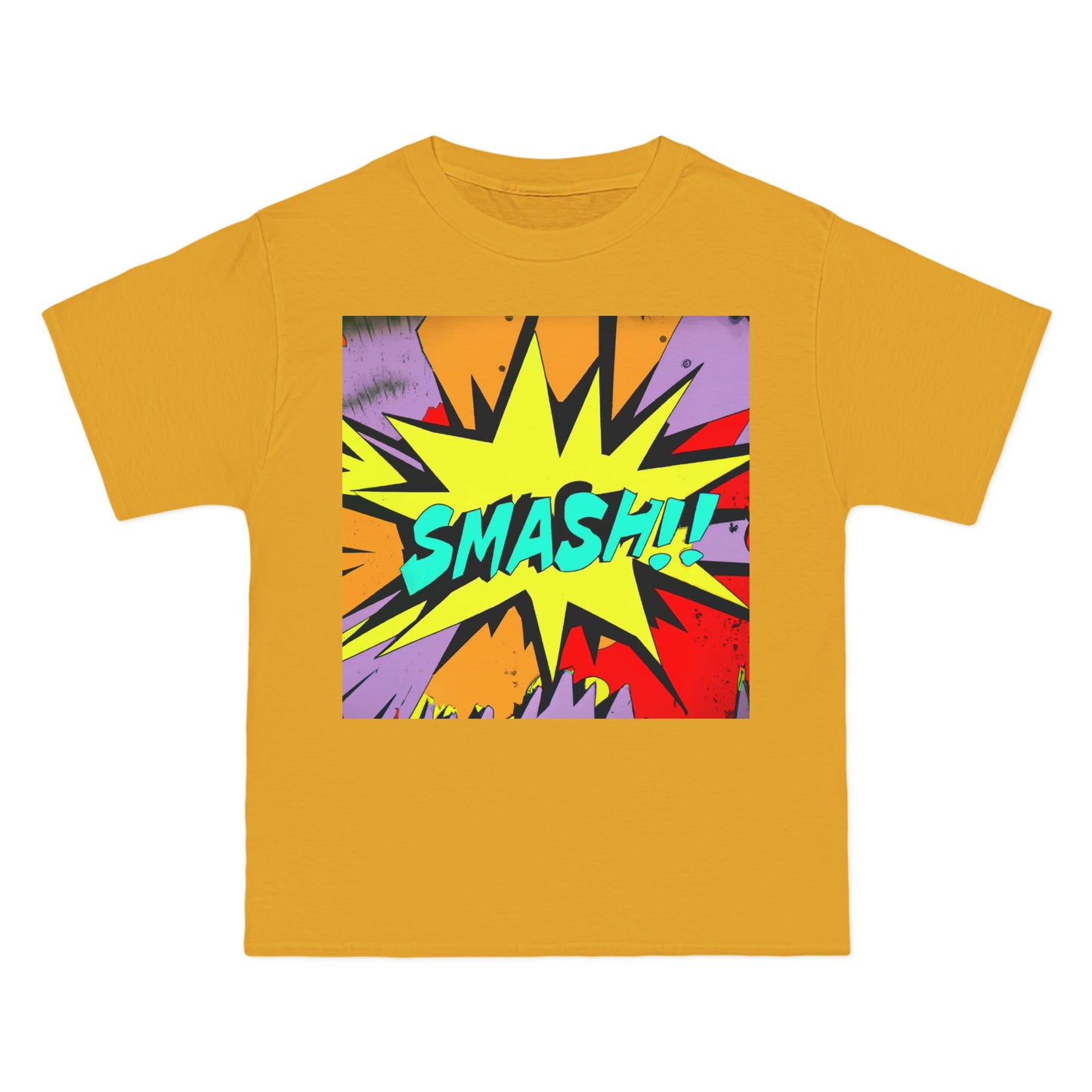 Smash Comic Logo - AI Art - Beefy-T®  Short-Sleeve T-Shirt (Sizes S-6XL, Multiple Shirt Colors Available)