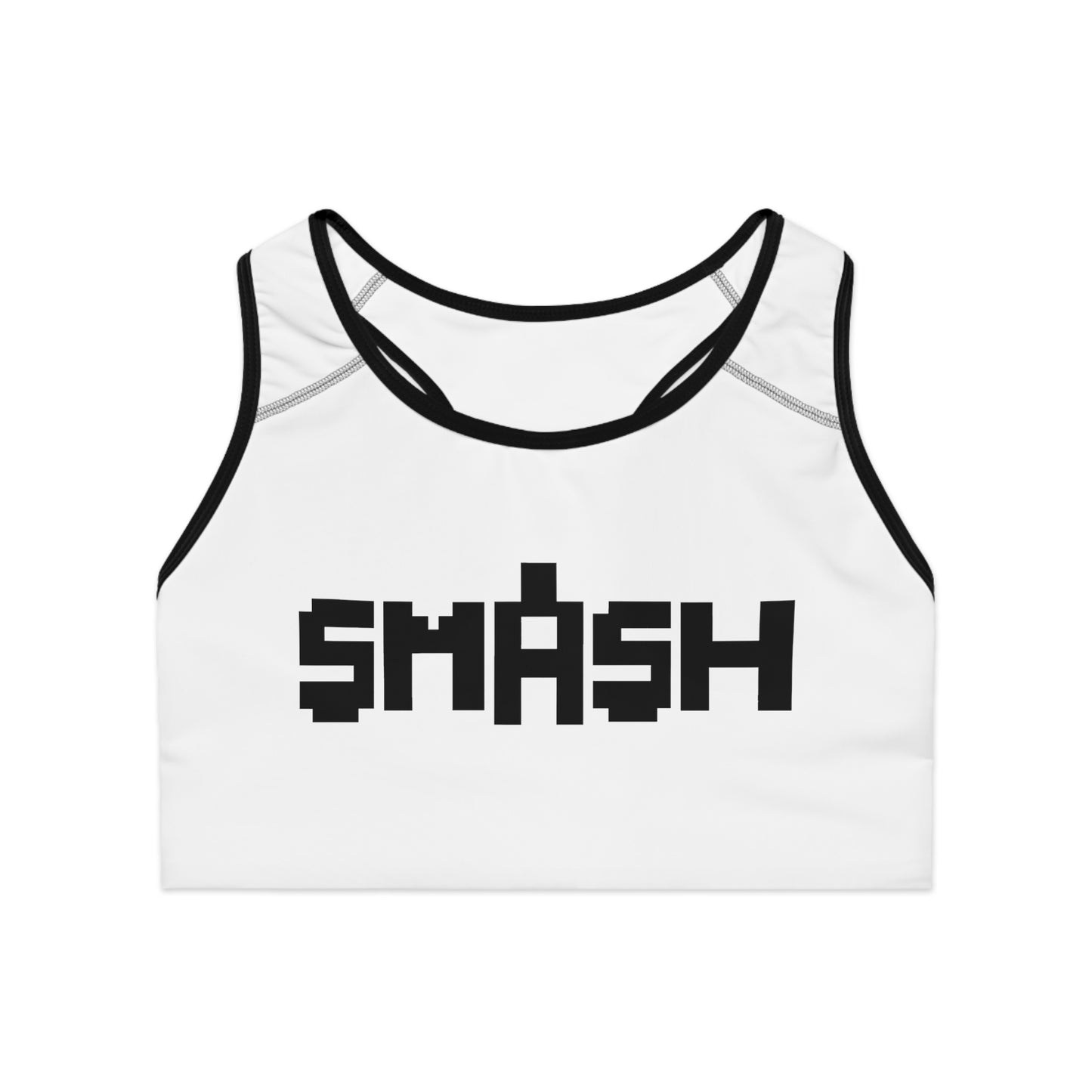 SMASH 8-bit Logo - AI Art - Sports Bra