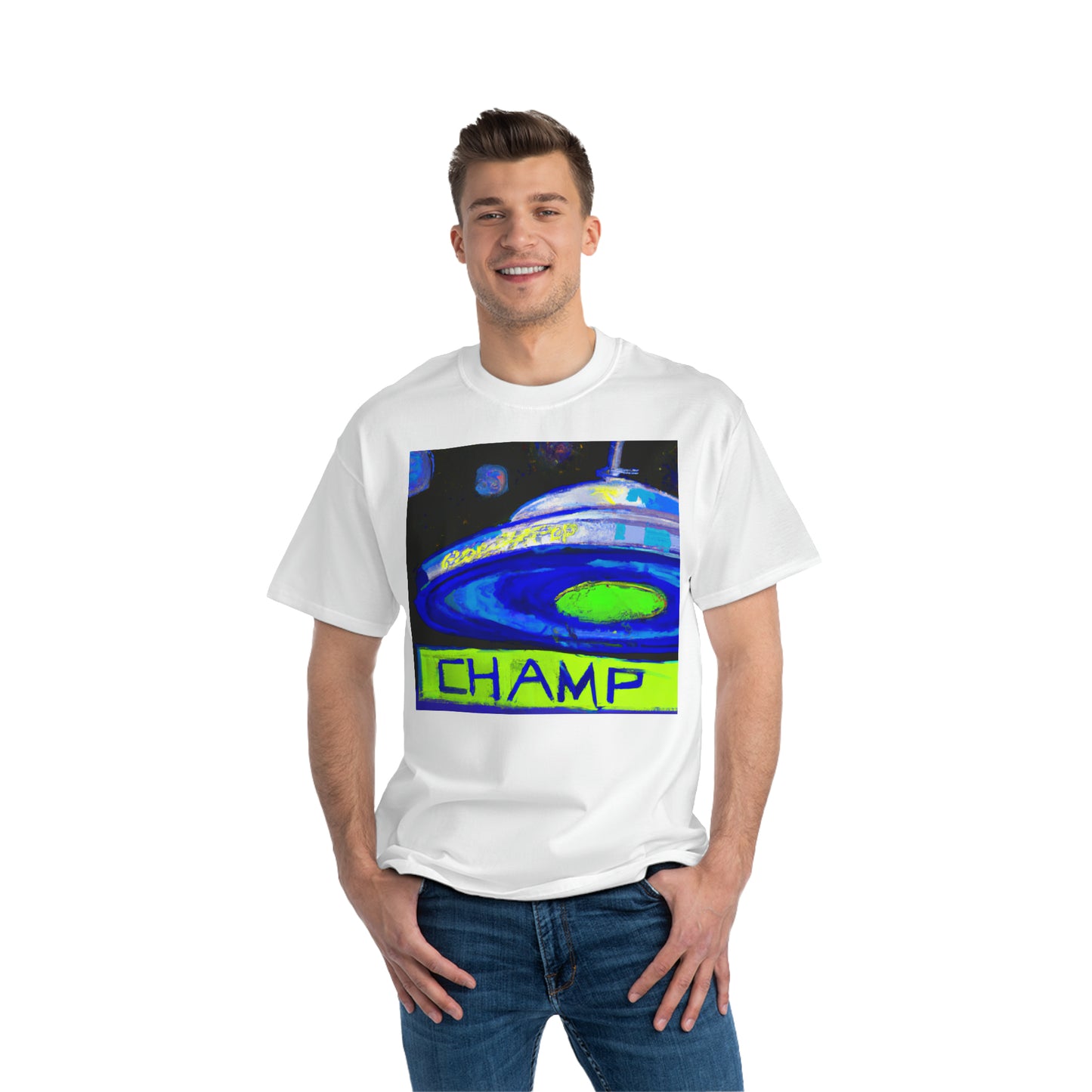 UFO CHAMP 5 - AI Art - Beefy-T® T-Shirt - (S - 6XL Sizes, Multiple Colors)