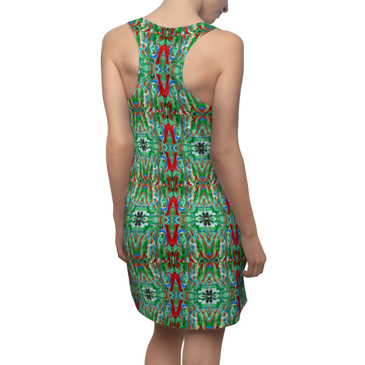 Kaleidoscope 2 - AI Art - Women's Cut & Sew Racerback Dress