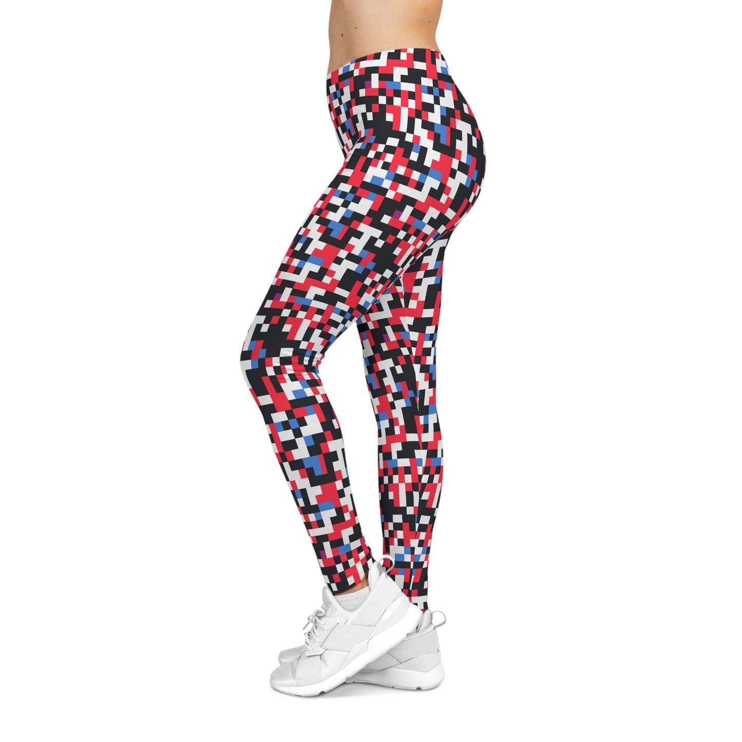 Colorful Pixelation 1 - Yoga Pants - AI Art - Women's Casual Leggings (AOP)