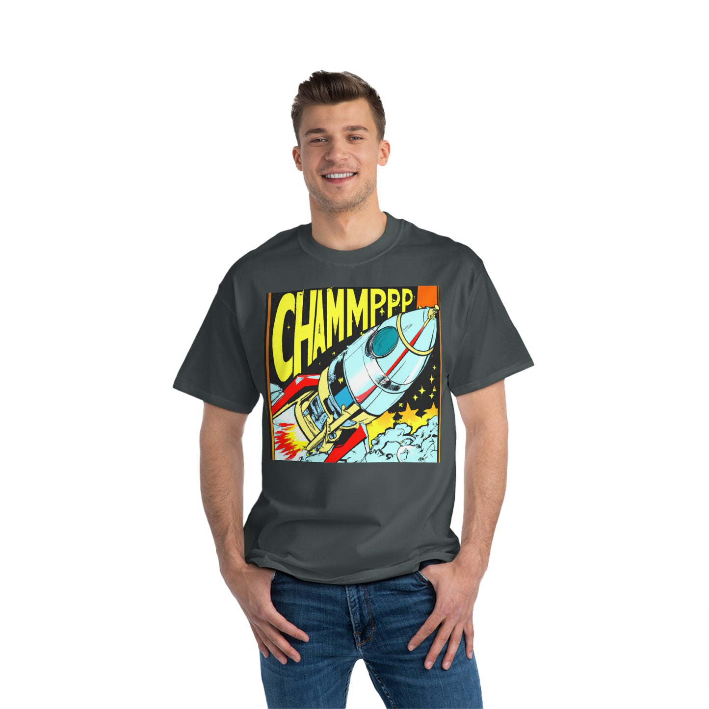 Spaceship 5 CHAMMPPP - AI Art - Beefy-T®  Short-Sleeve T-Shirt