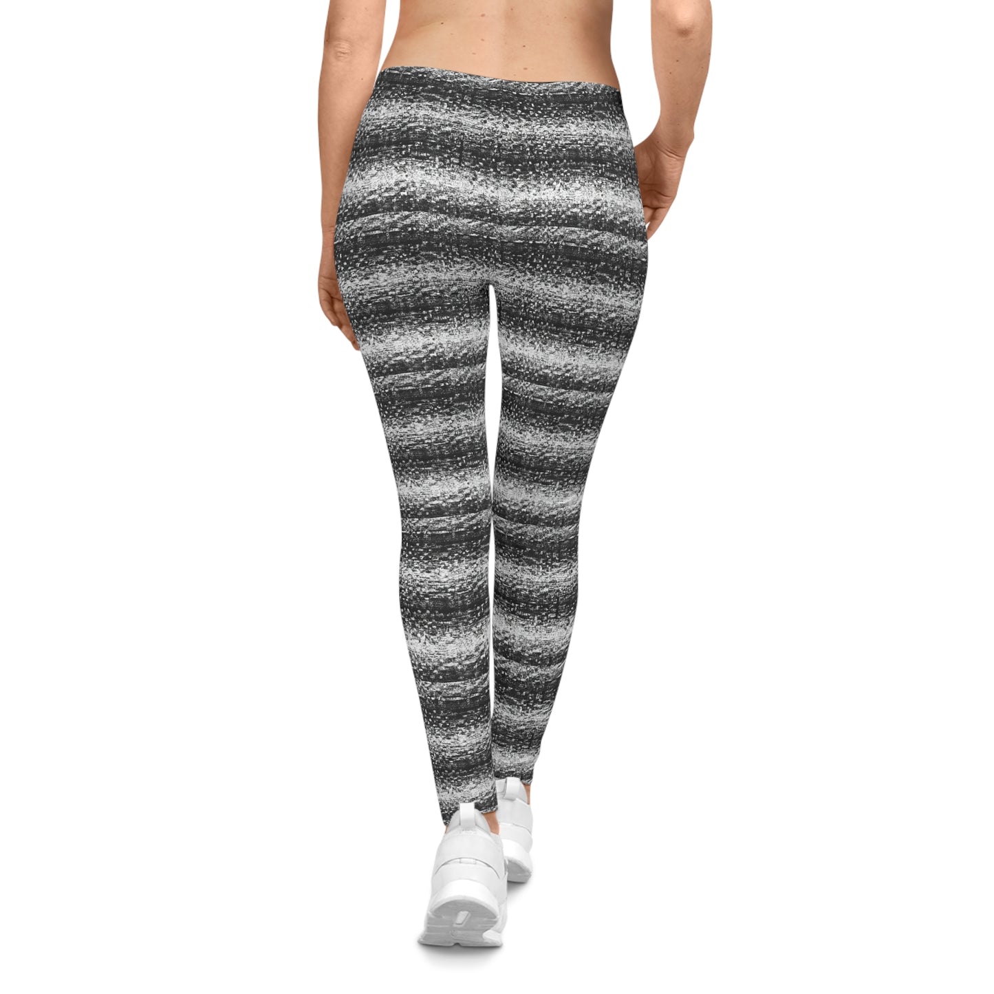 Old School TV Static - AI Art - Women's Casual Leggings (AOP)