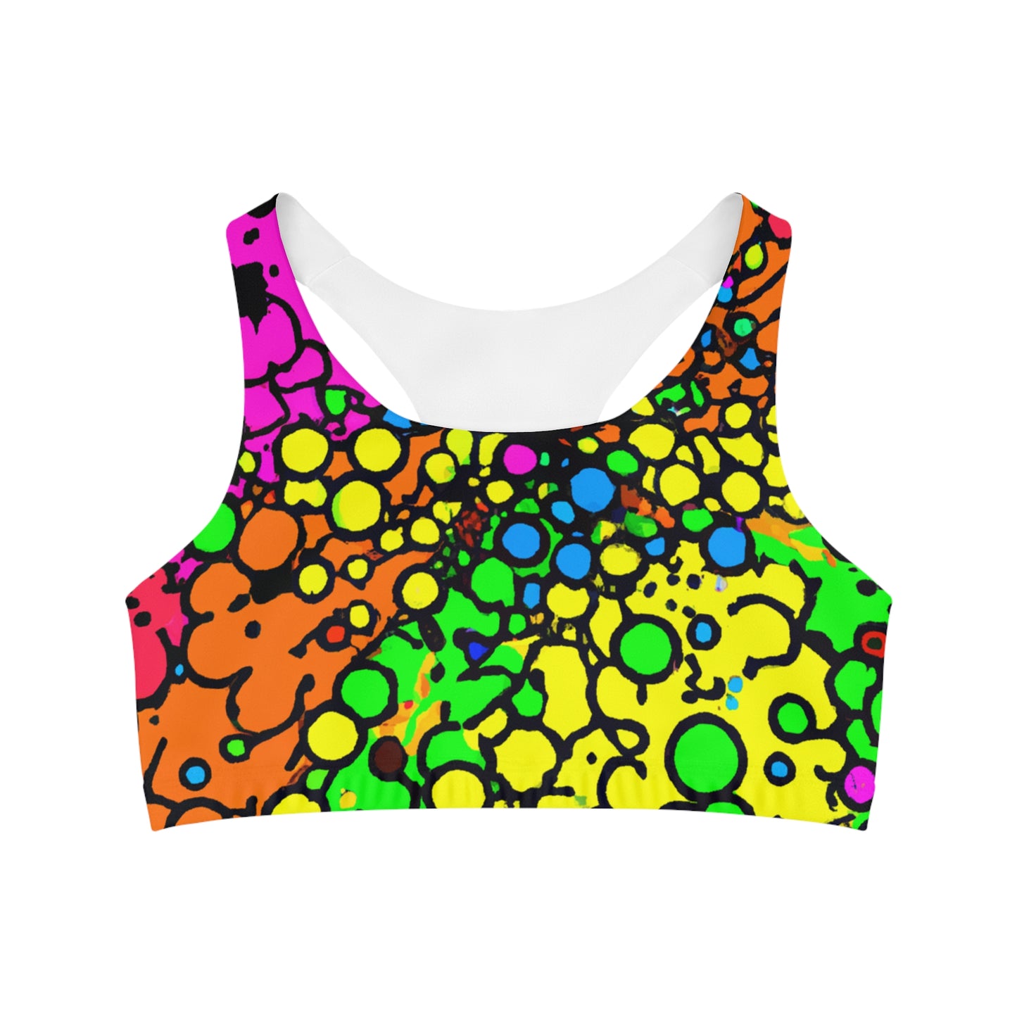 Colorful Foam - AI Art - Seamless Sports Bra