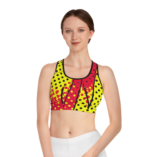 Mustard & Ketchup w/ Polka Dots - AI Art - Sports Bra (AOP)