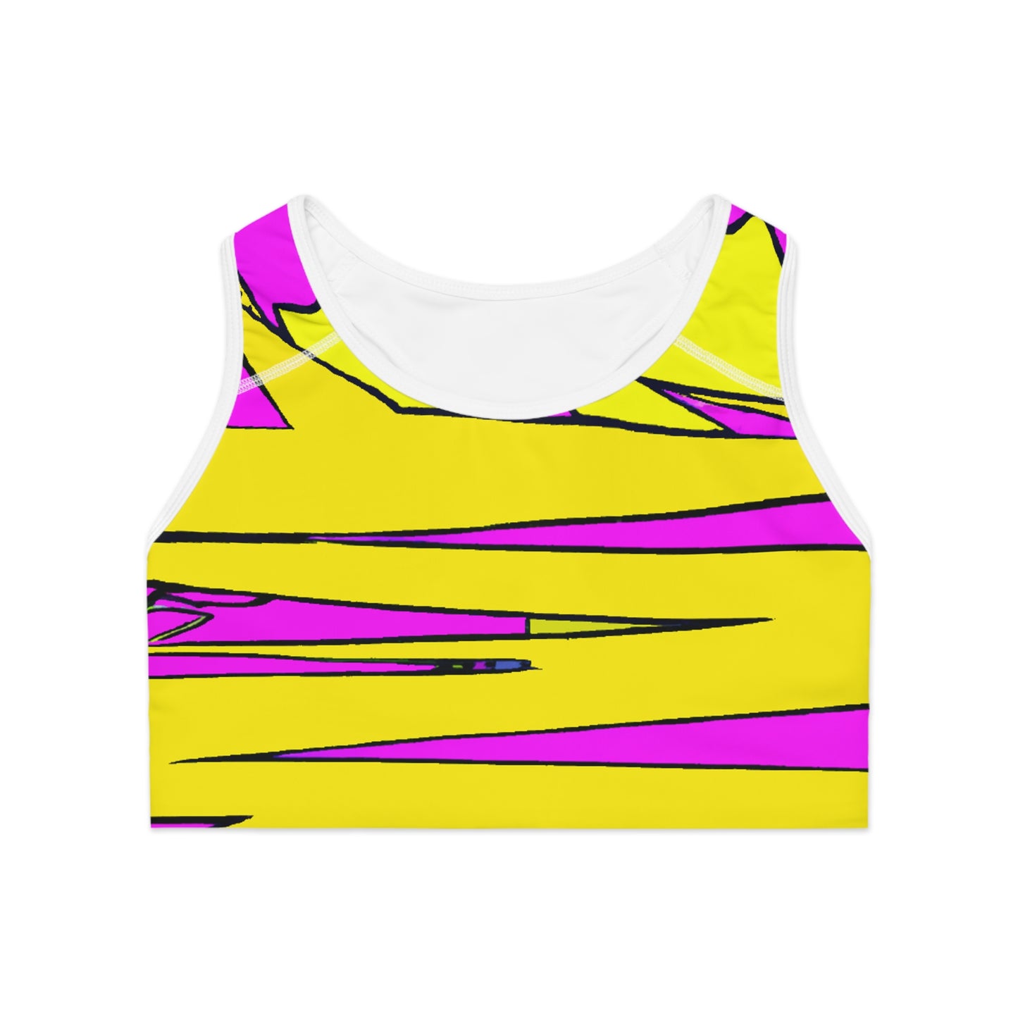 Pink Lemonade Thunder 2 - AI Art - Sports Bra (AOP) - Made in USA