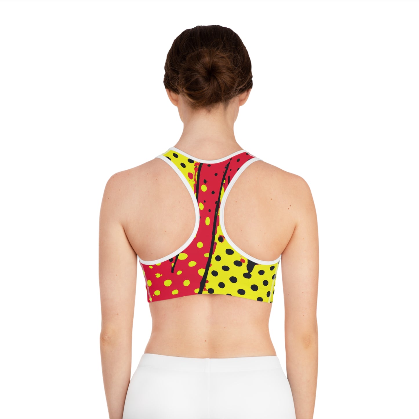 Mustard & Ketchup w/ Polka Dots - AI Art - Sports Bra (AOP)