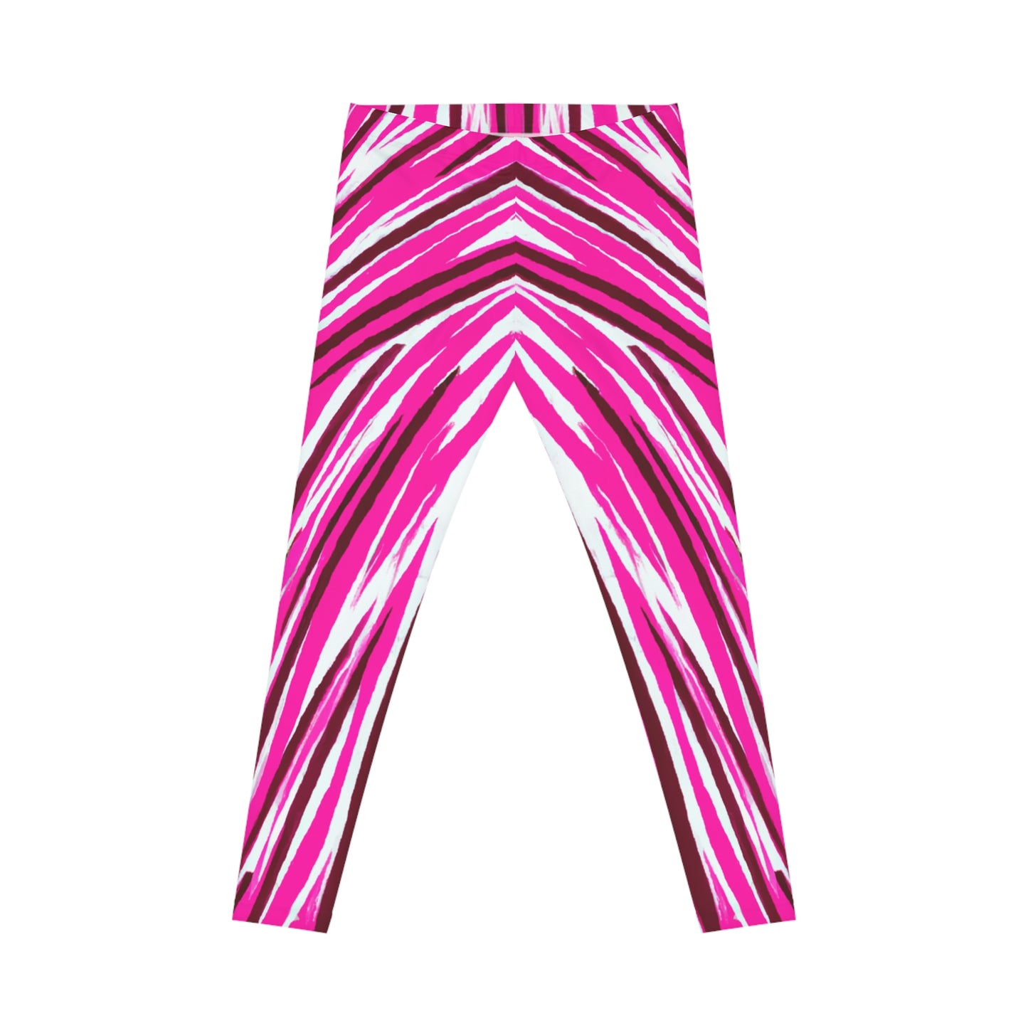 Hot Pink Streaks - AI Art - Women's Casual Leggings (AOP)