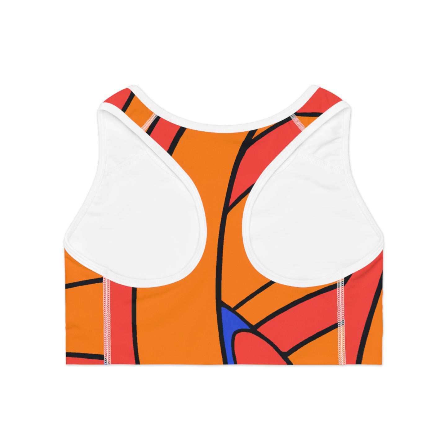 Orange Wave - AI Art - Sports Bra (AOP)