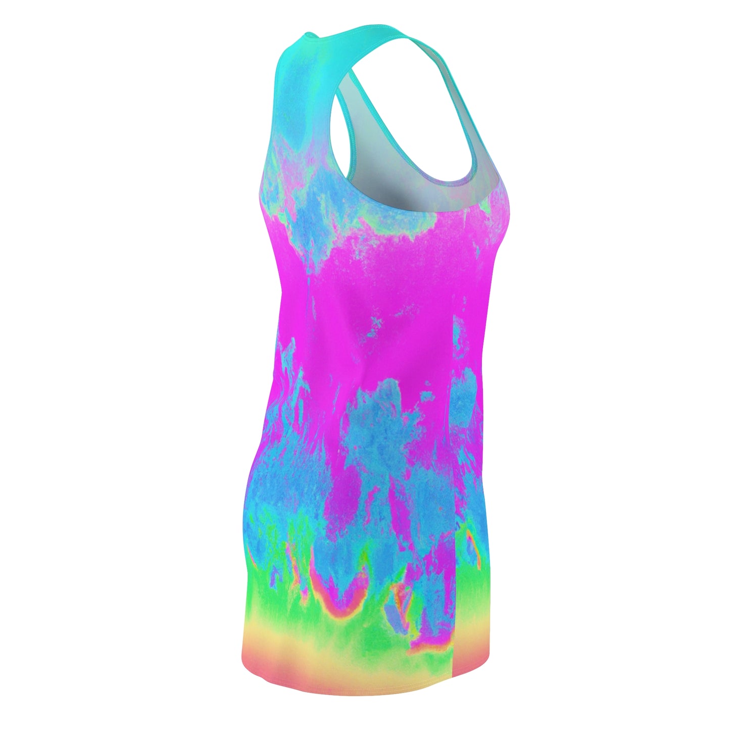 Hyperwave Pastel Splash - AI Art - Racerback Dress