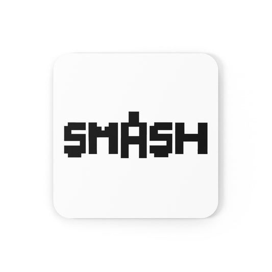 SMASH Logo 8-Bit - Corkwood Beverage Coaster Set of 4