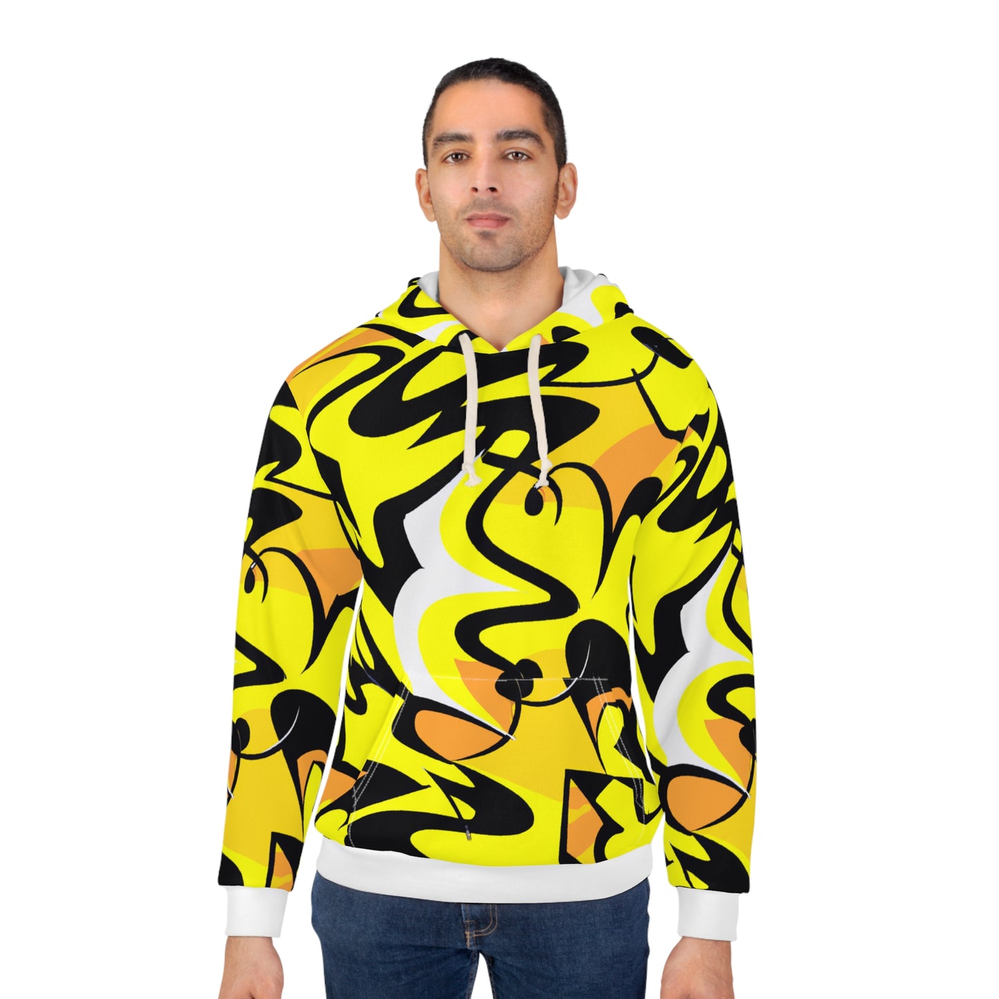 Tiger Swirl - AI Art - Unisex Pullover Hoodie (AOP)