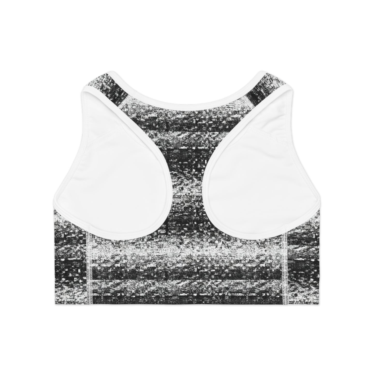 Old School TV Static - AI Art - Sports Bra (AOP)