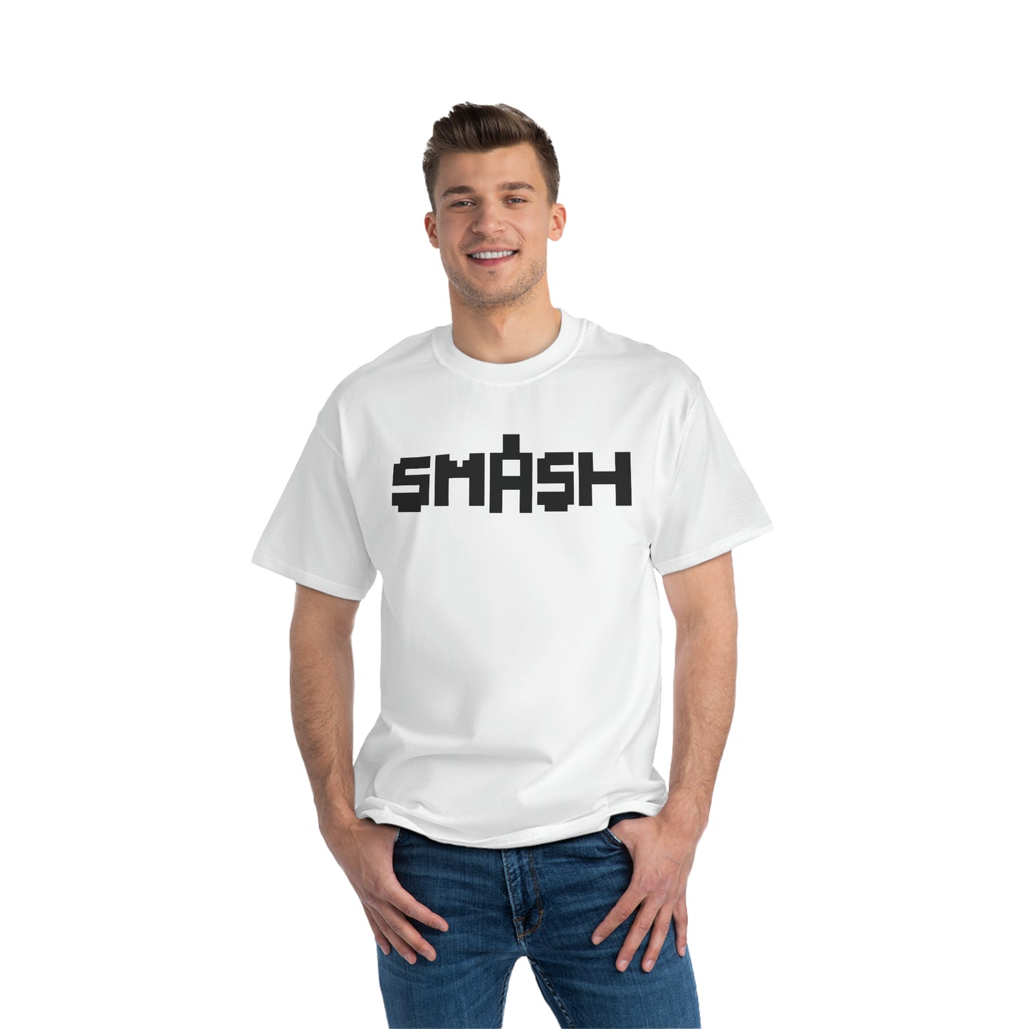 SMASH Logo 8-Bit - AI Art - Beefy-T®  Short-Sleeve T-Shirt