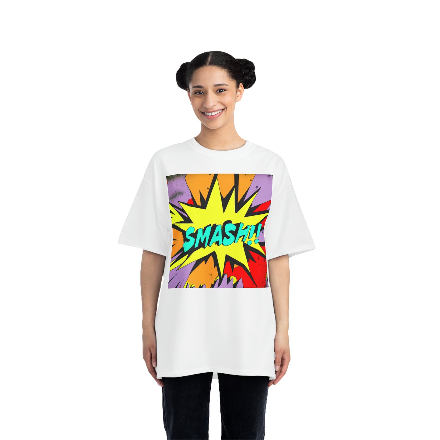 Smash Comic Logo - AI Art - Beefy-T®  Short-Sleeve T-Shirt (Sizes S-6XL, Multiple Shirt Colors Available)