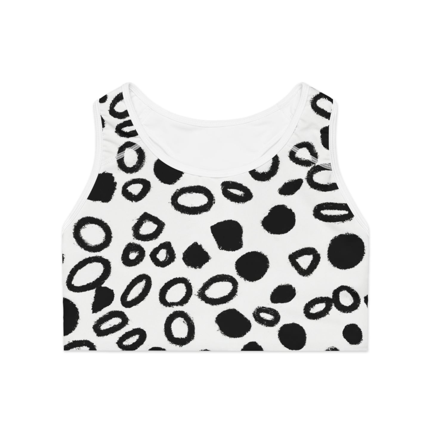 Charcoal Spots - AI Art - Sports Bra (AOP)