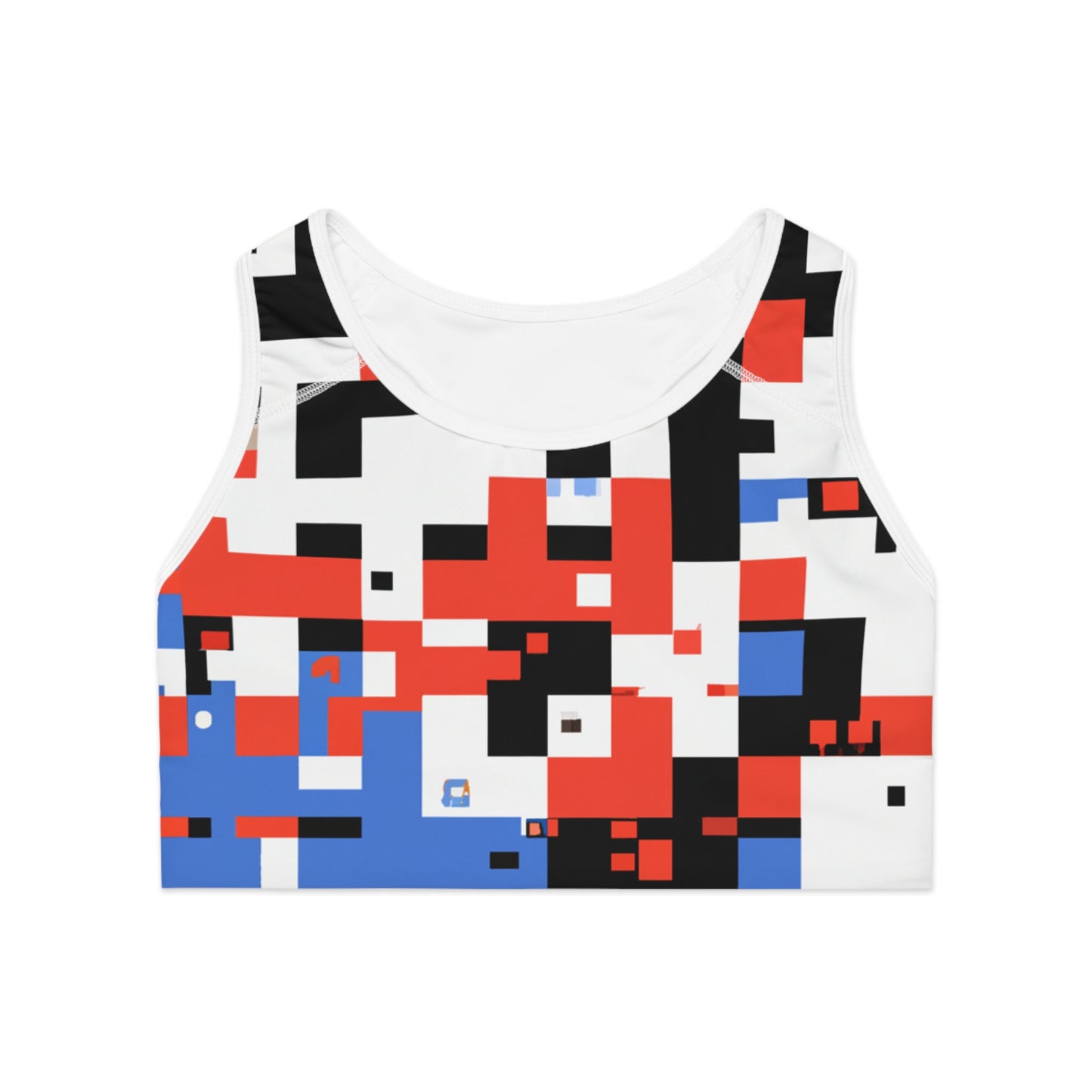 Scrambled Pixelation - AI Art - Sports Bra (AOP)