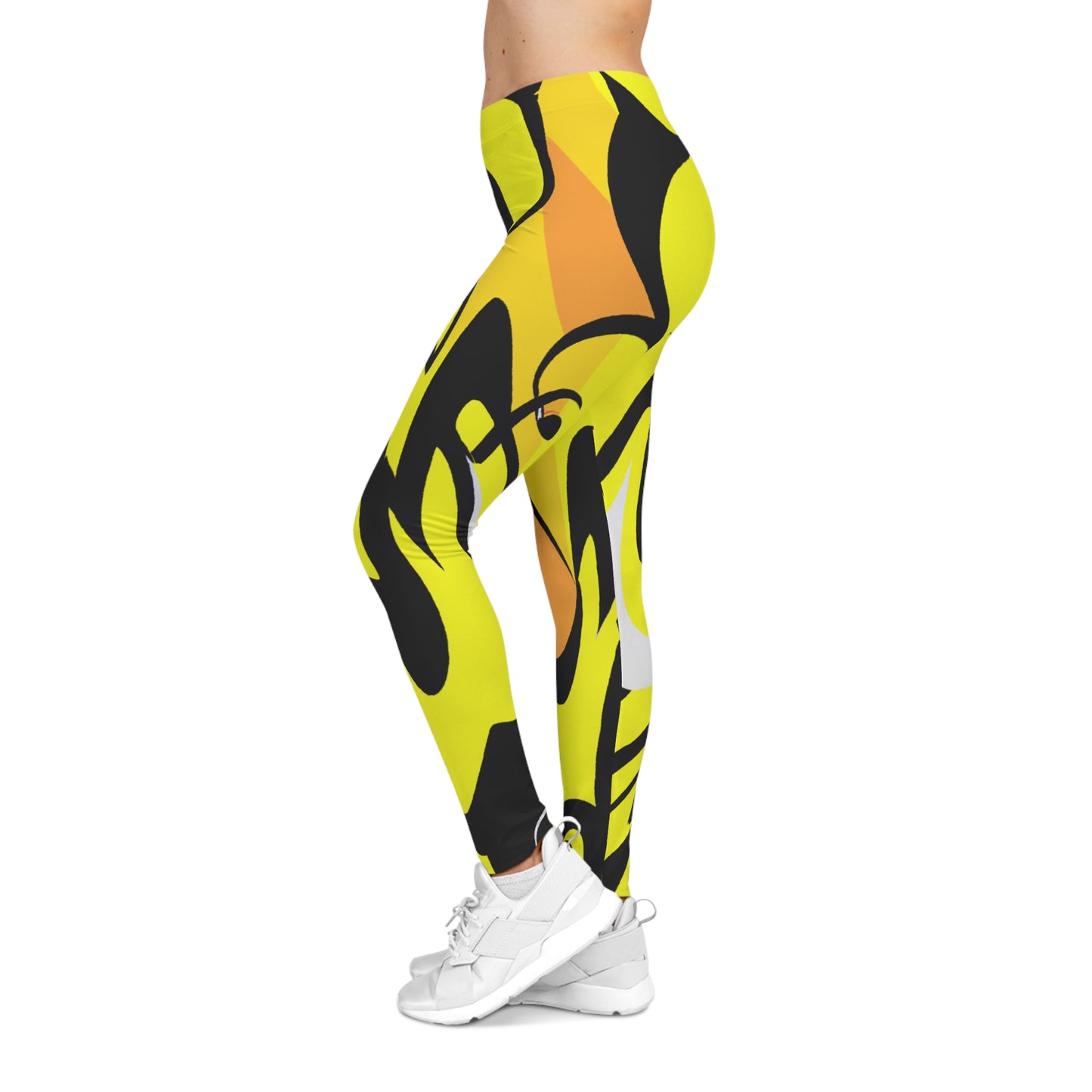 Tiger Swirl - AI Art - Women's Casual Leggings (AOP)