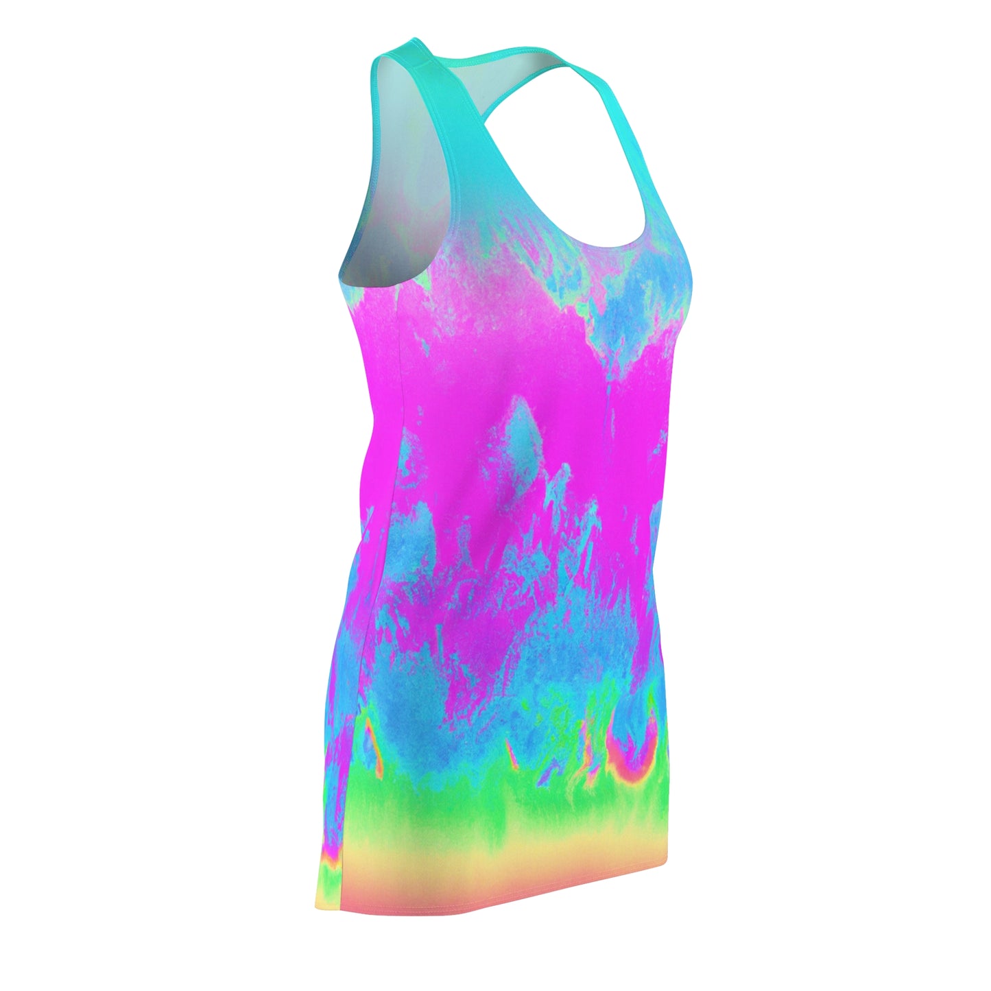 Hyperwave Pastel Splash - AI Art - Racerback Dress