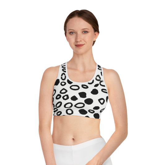 Charcoal Spots - AI Art - Sports Bra (AOP)