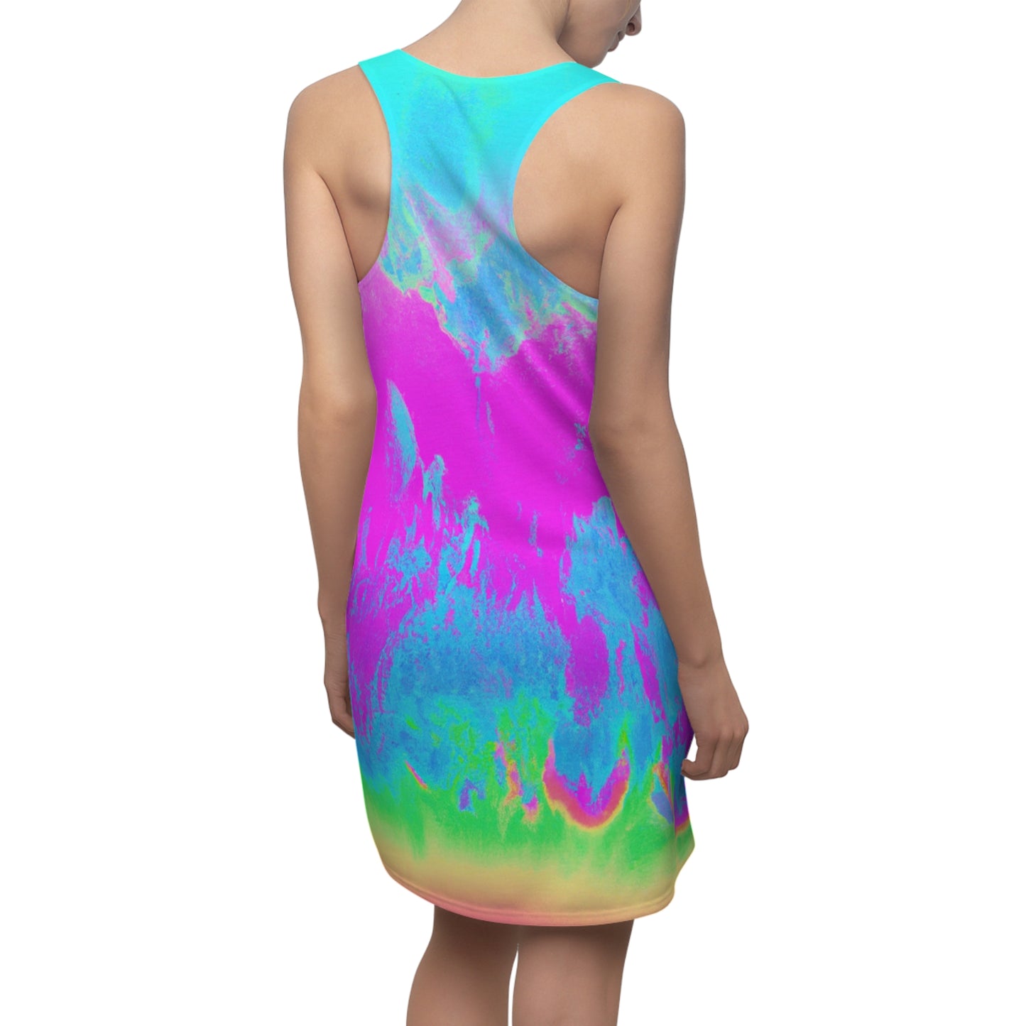 Hyperwave Pastel Splash - AI Art - Racerback Dress