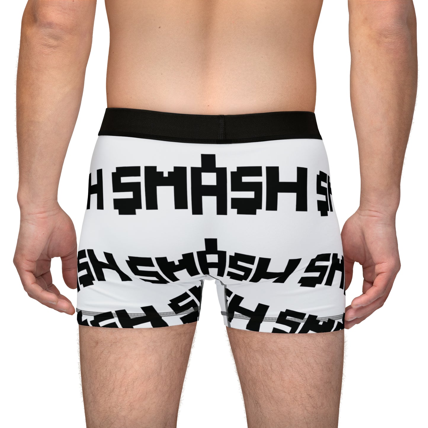 SMASH Logo 8-Bit - AI Art - Men's Boxers (AOP)