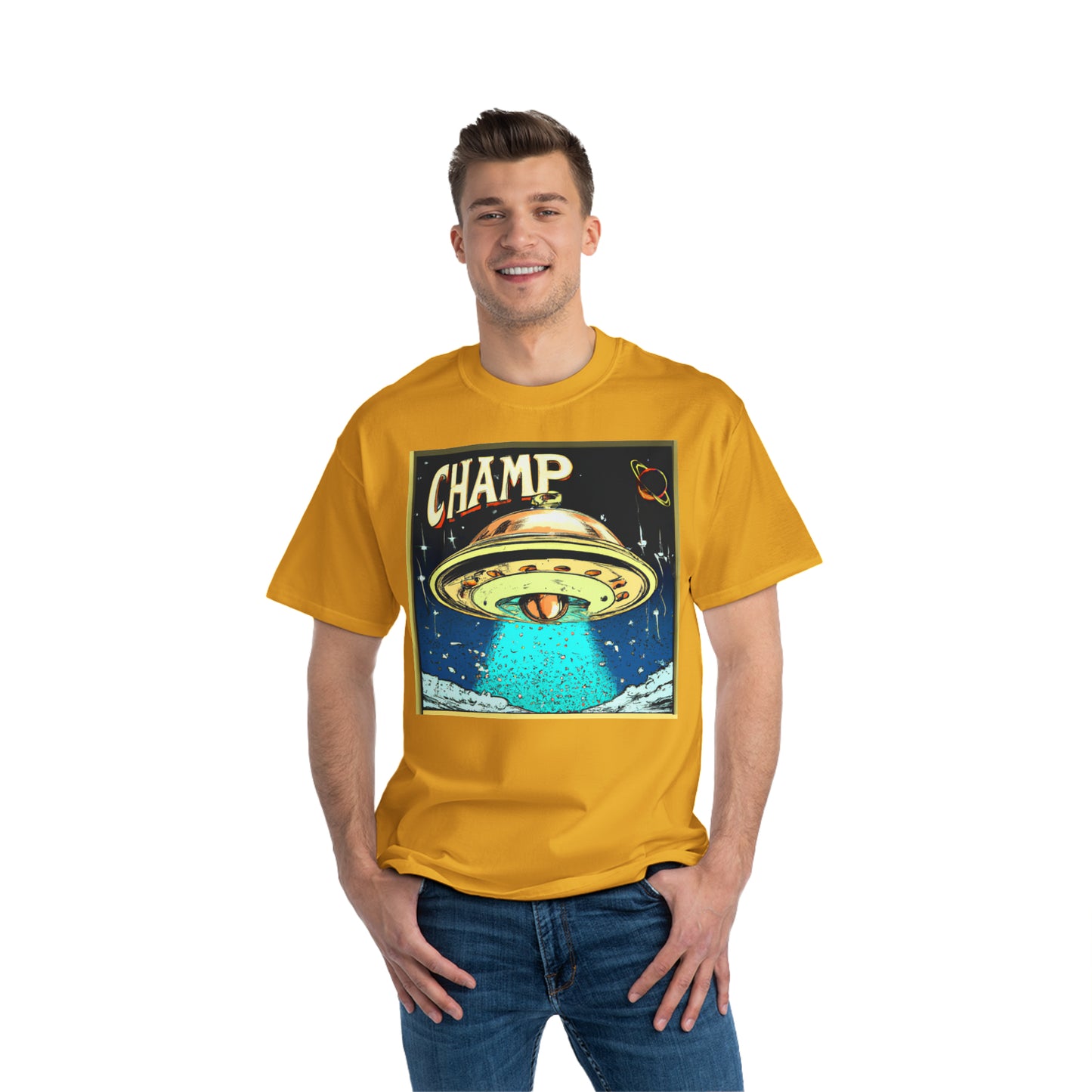 UFO CHAMP 4 - AI Art - Beefy-T® T-Shirt - (S - 6XL Sizes, Multiple Shirt Colors)