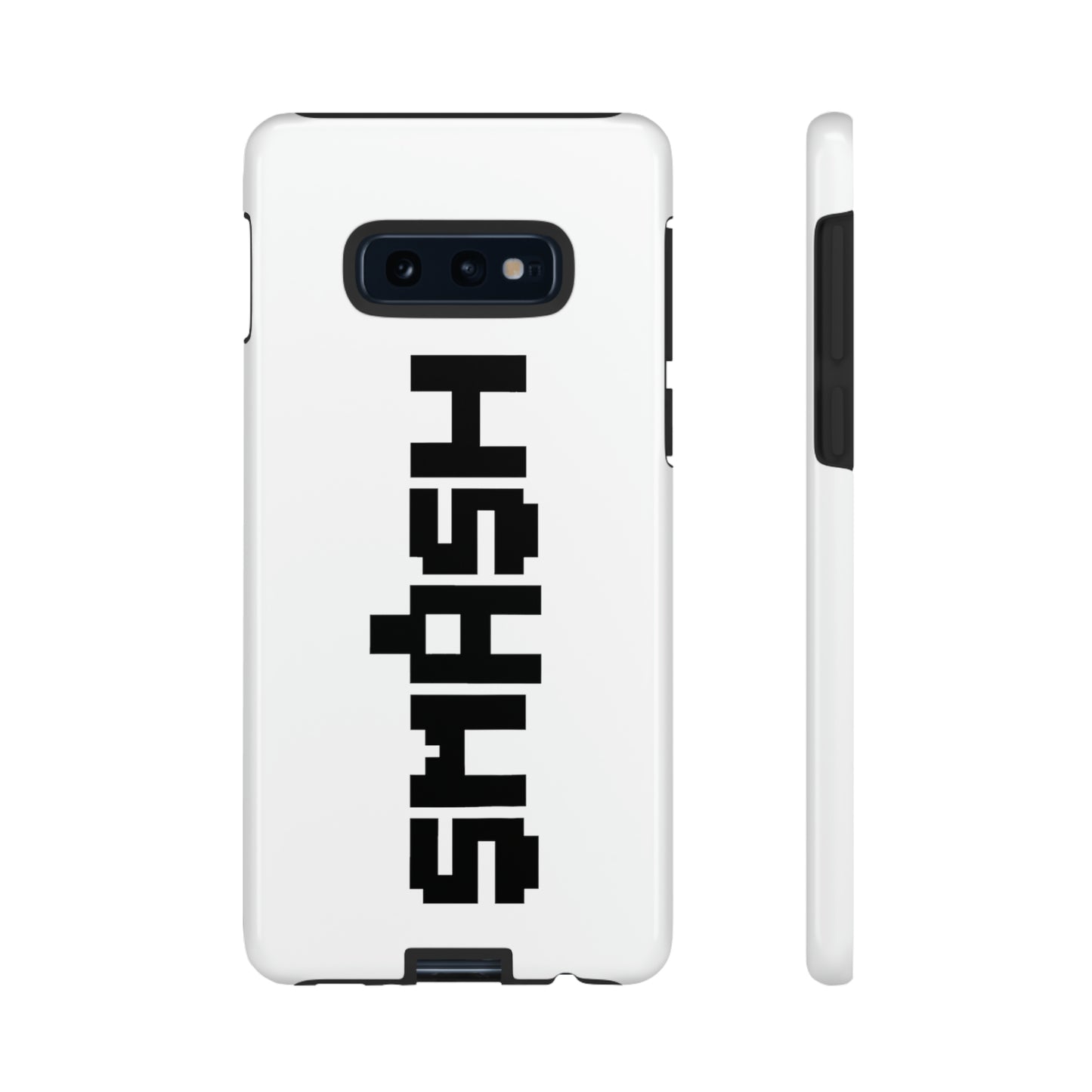 SMASH 8-Bit Logo Samsung Galaxy Phone Tough Cases (Versions S10-S21 Ultra, Plus, FE, E Available)