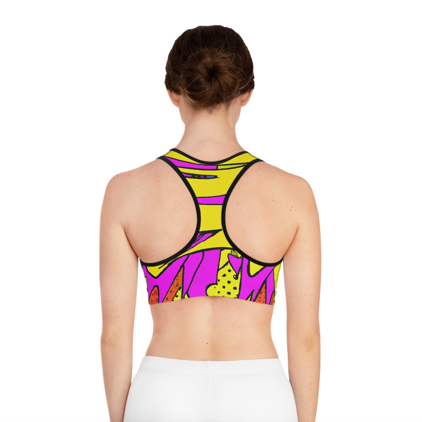 Pink Lemonade Thunder 1 - AI Art - Sports Bra (AOP) - Made in USA