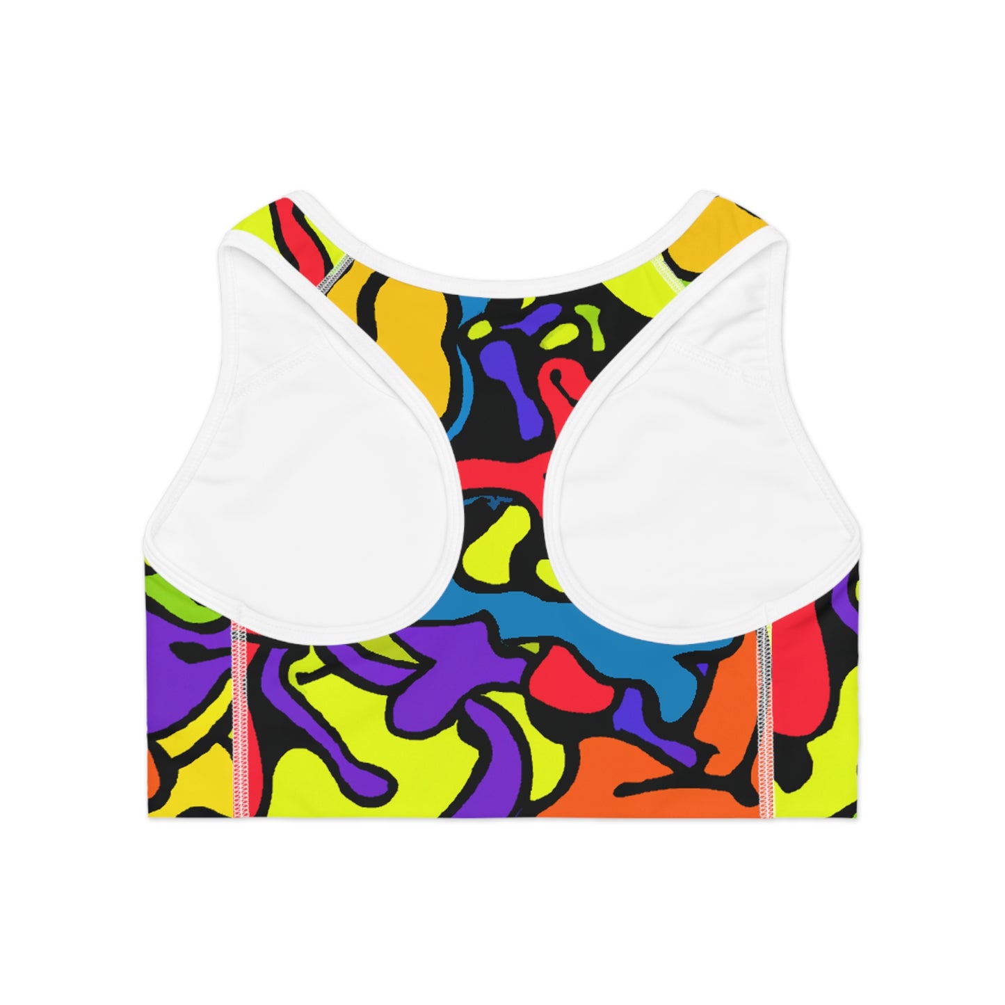 Cartoon Style Finger Paint - AI Art - Sports Bra (AOP)