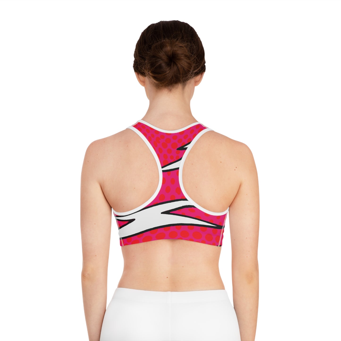 White Cherry Thunderbolts - AI Art - Sports Bra (AOP)