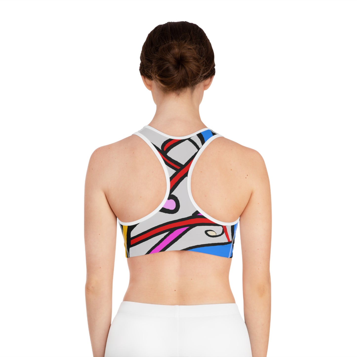 Cartoon Streamers - AI Art - Sports Bra (AOP)