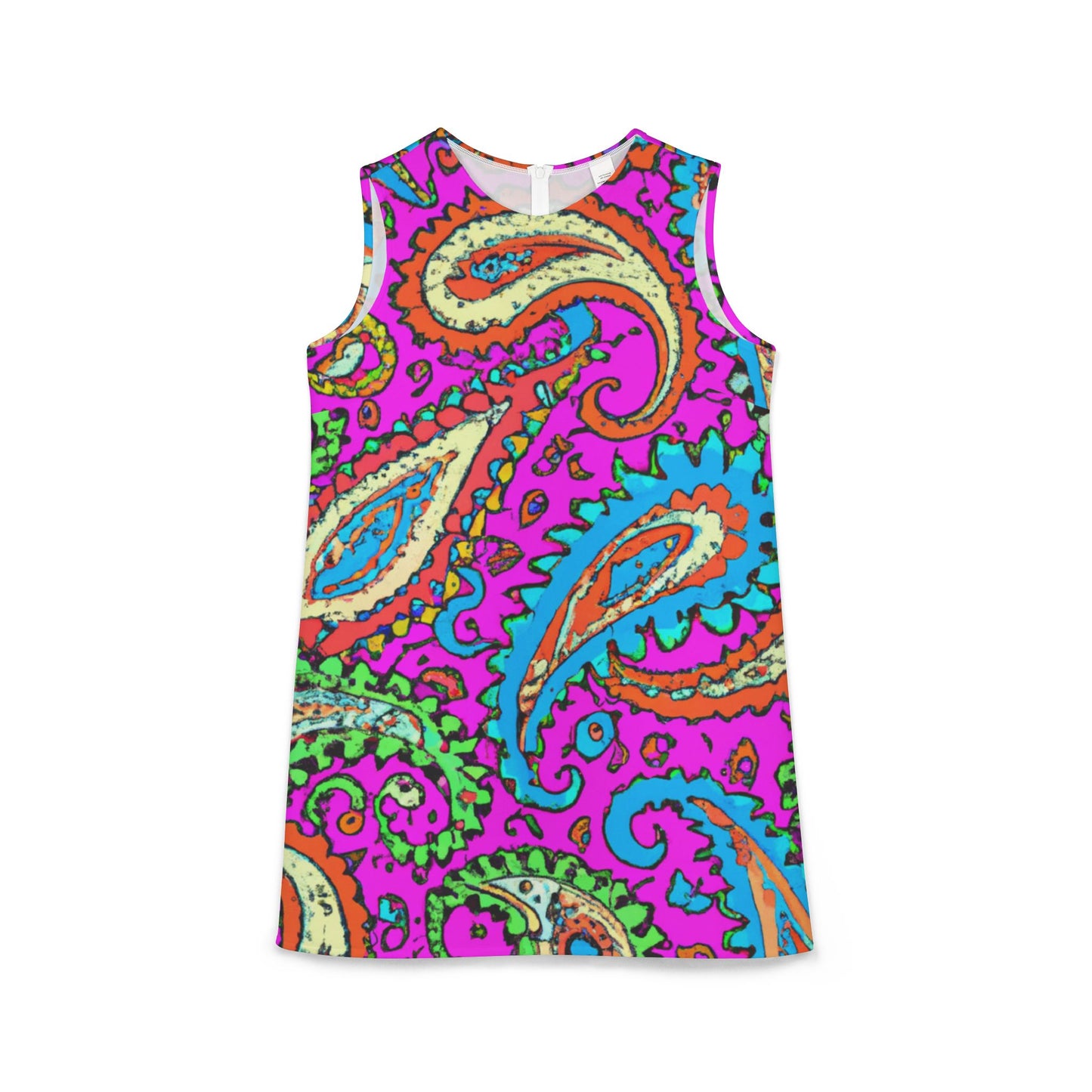 Cartoon Paisley - AI Art - A-line Sleeveless Dress