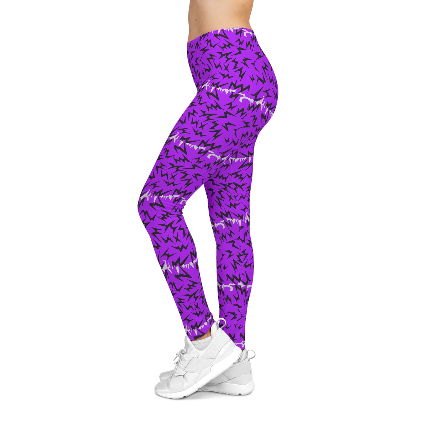 Bat Colony (Purple) - AI Art - Women's Casual Leggings (AOP)