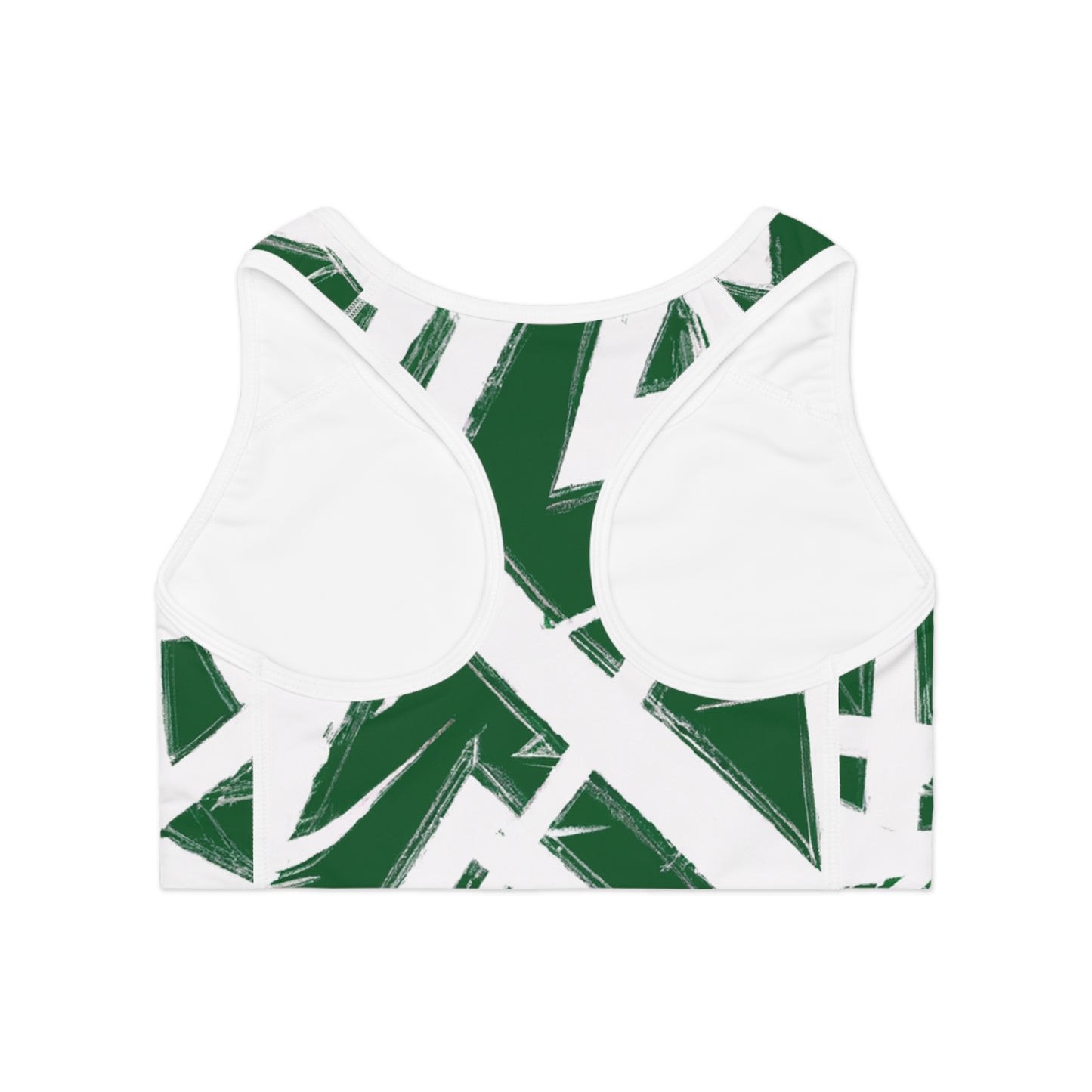 Green Geometry - AI Art  - Sports Bra (AOP)