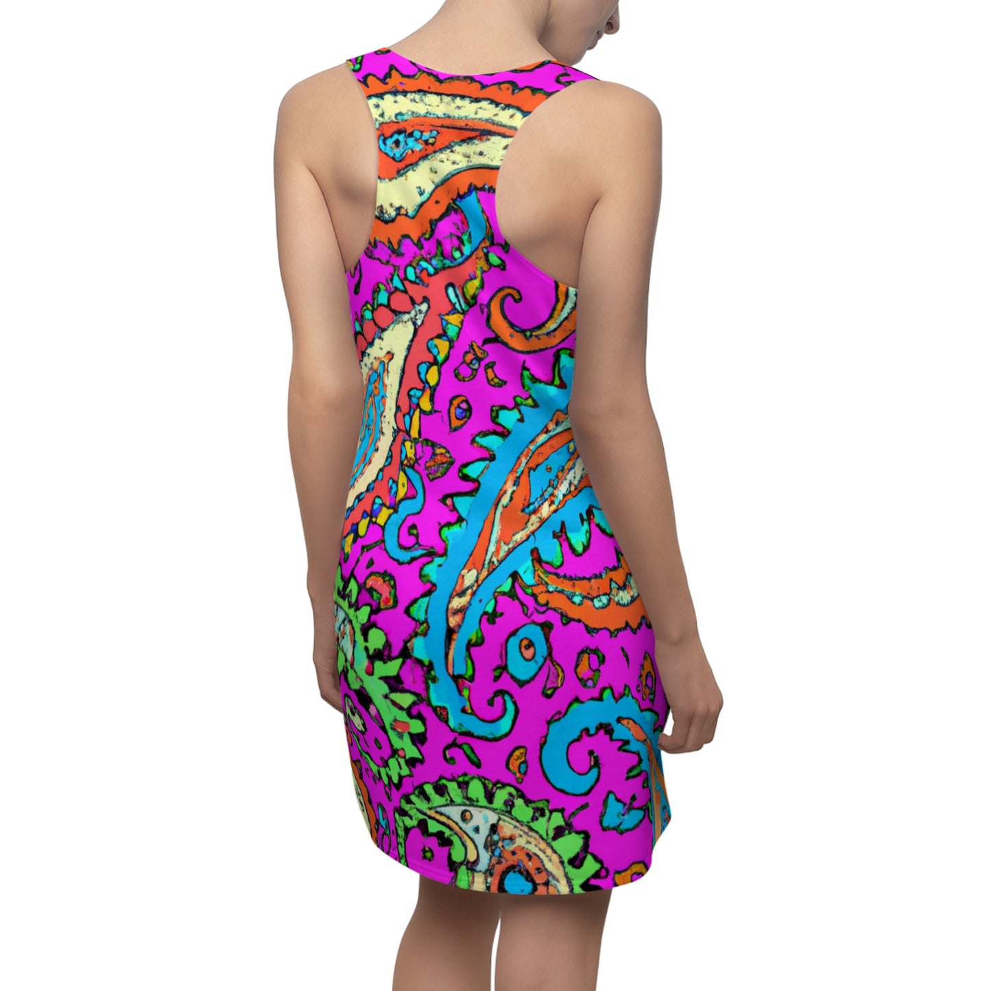 Wild Pink Paisley - AI Art - Racerback Dress