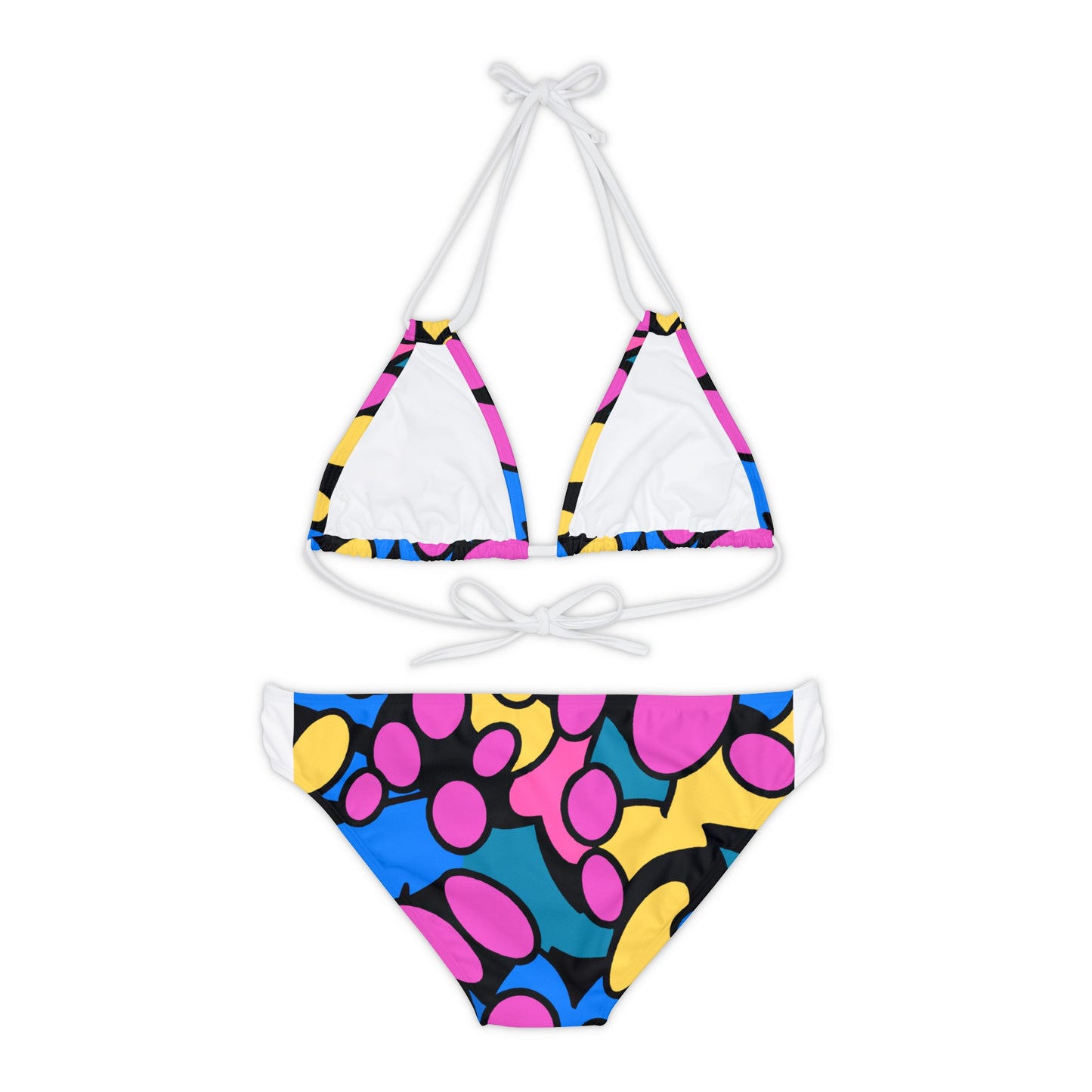 Cartoon Jellybeans - AI Art - Strappy Bikini Set