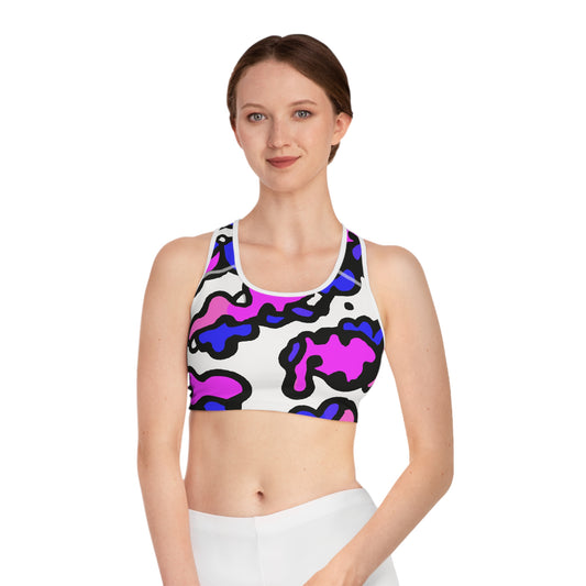 Cotton Candy Clouds - AI Art - Sports Bra (AOP)