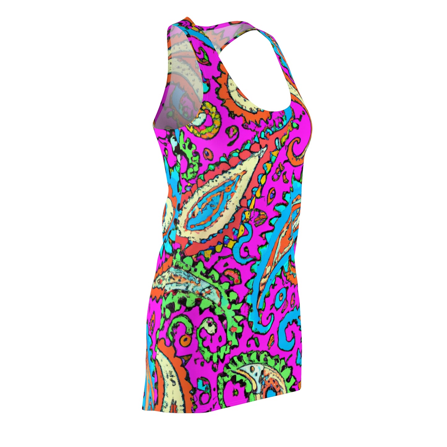 Wild Pink Paisley - AI Art - Racerback Dress