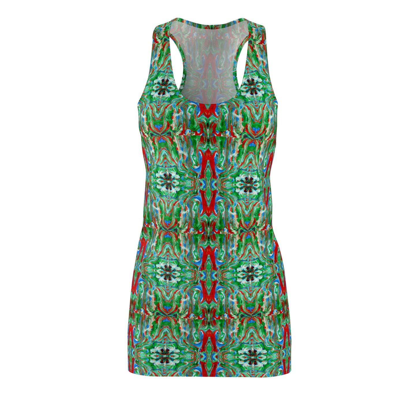 Kaleidoscope 2 - AI Art - Women's Cut & Sew Racerback Dress