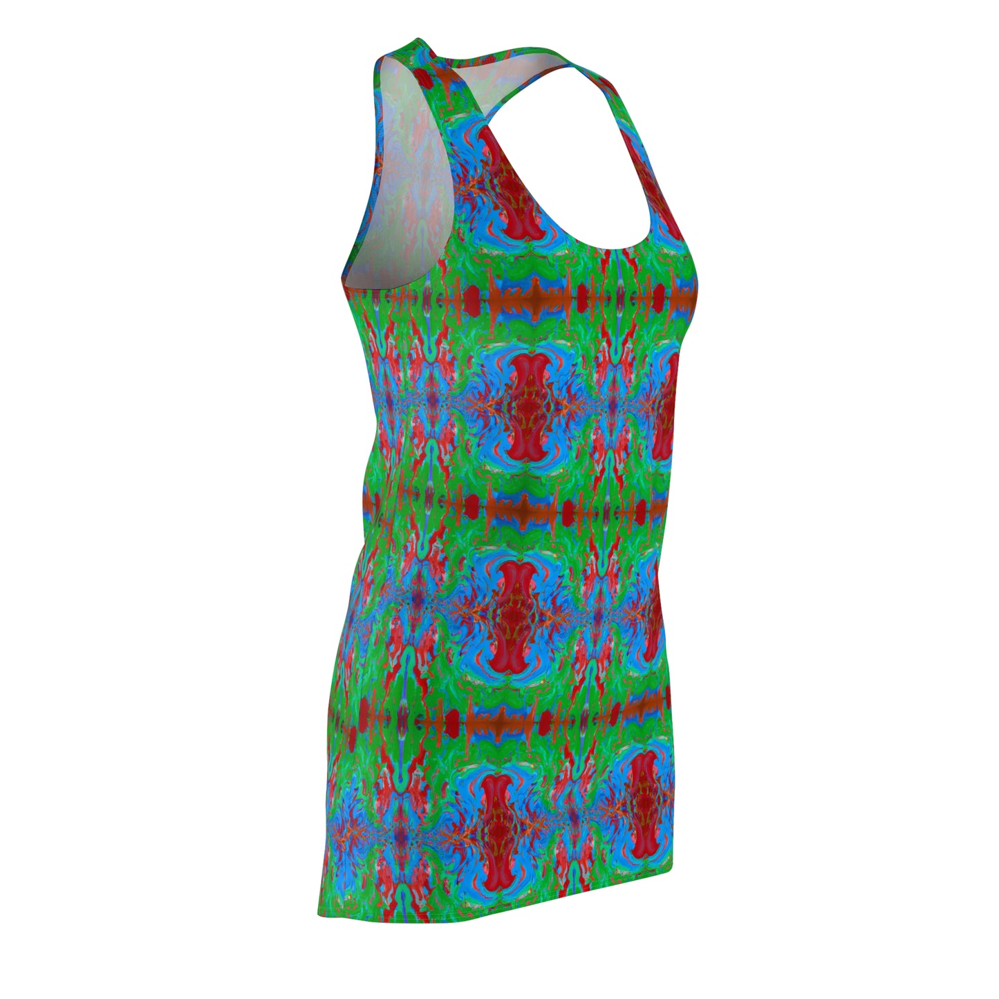 Kaleidoscope 1 - AI Art - Women's Cut & Sew Racerback Dress