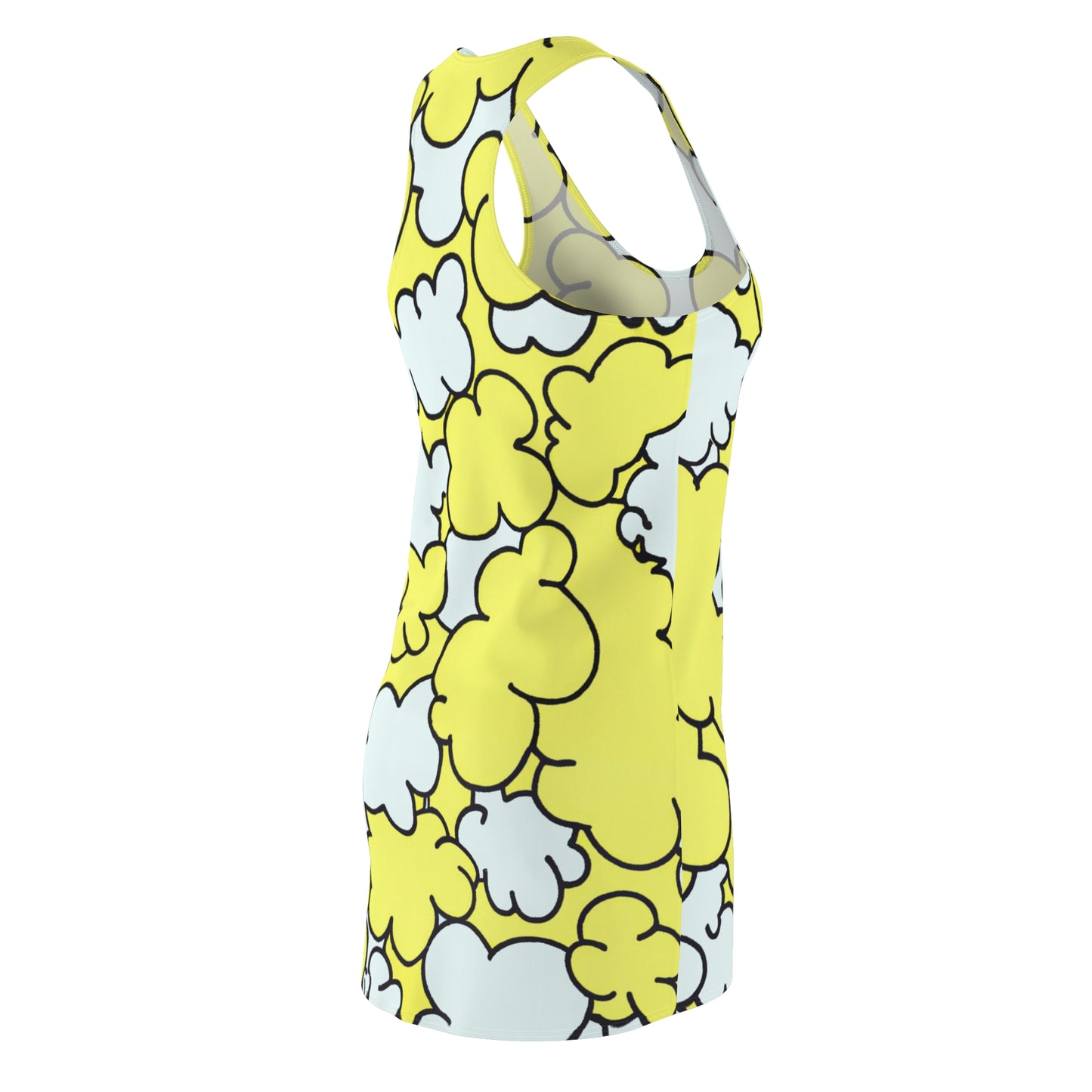 Buttered Popcorn - AI Art - Women's Cut & Sew Racerback Dress