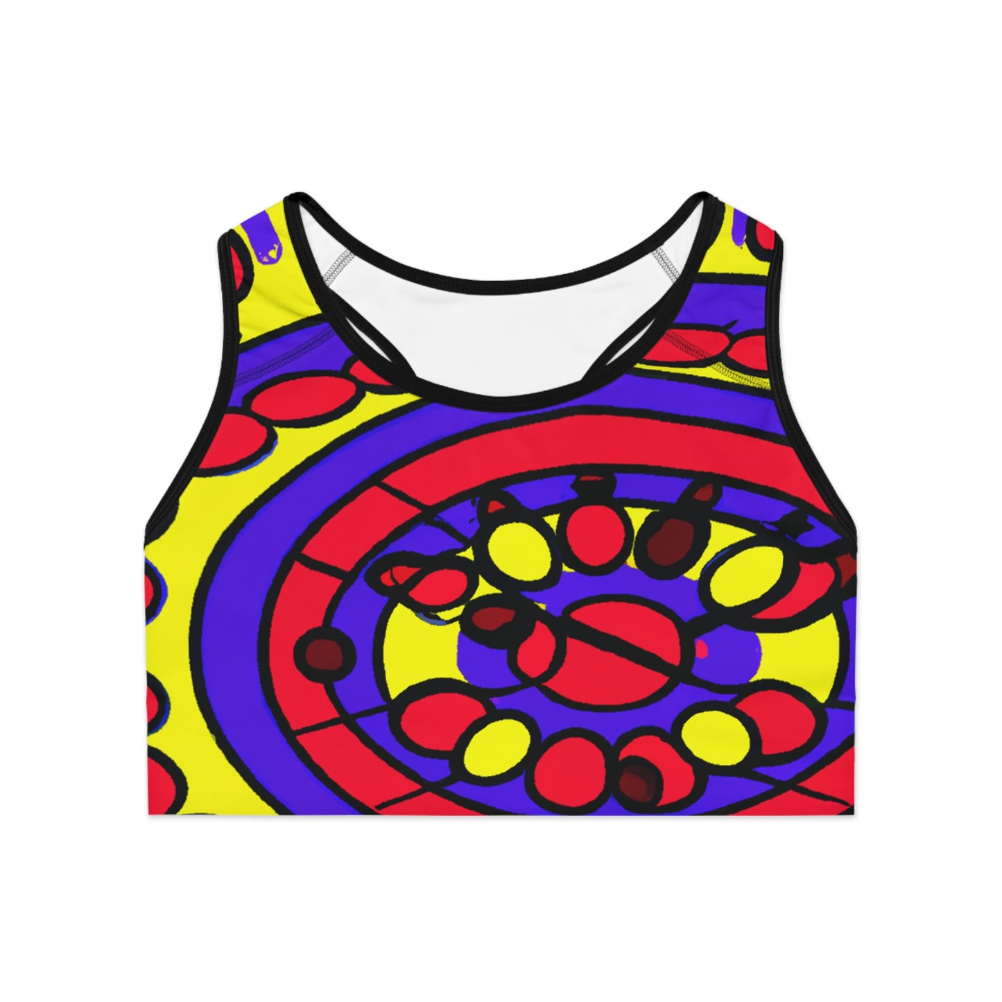 Psychedelic Comic Solar System - AI Art - Sports Bra - Made in USA