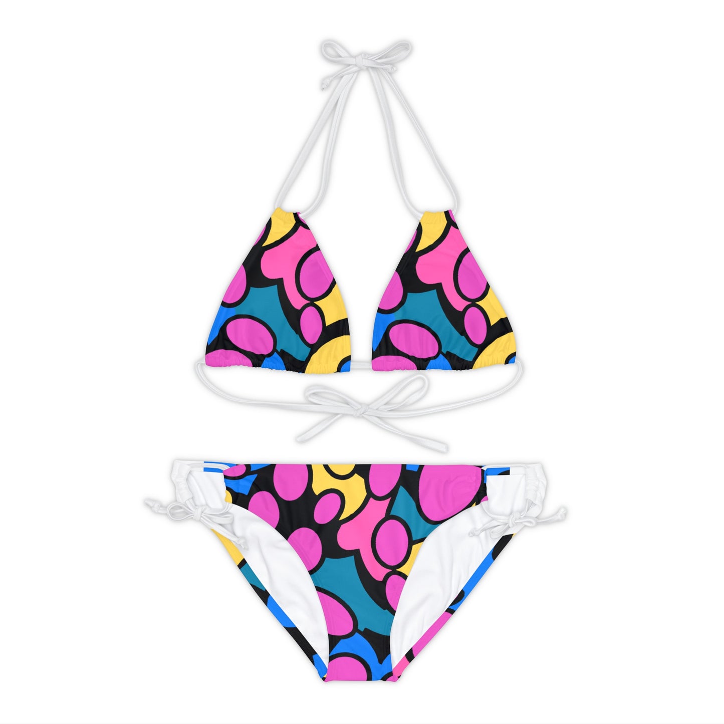 Cartoon Jellybeans - AI Art - Strappy Bikini Set