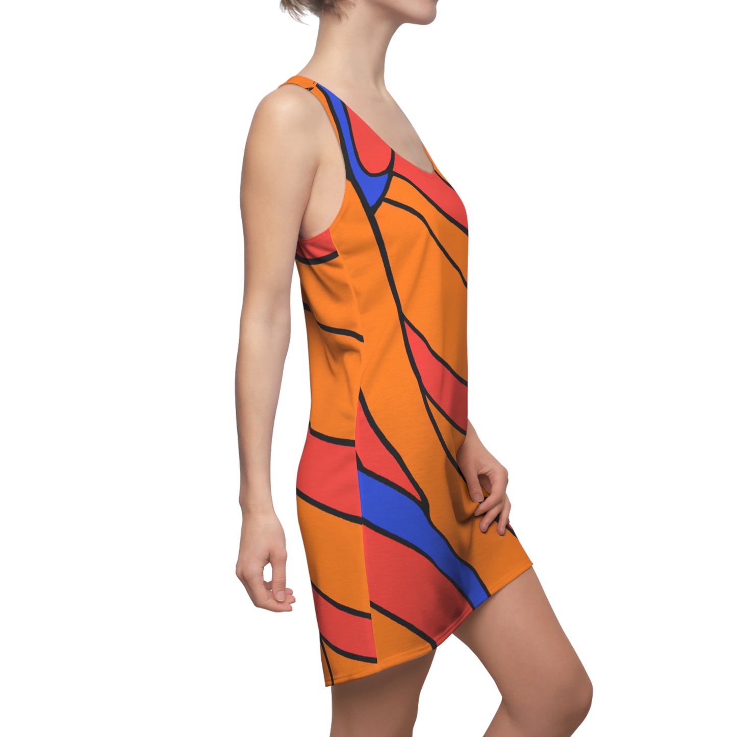 Orange Appeal - AI Art - Racerback Dress