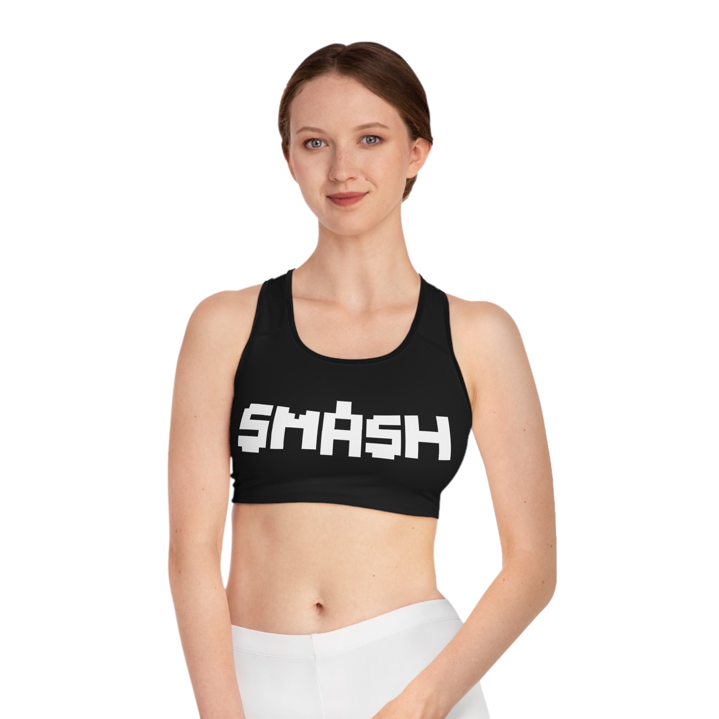 SMASH 8-bit Logo 2 - AI Art - Sports Bra