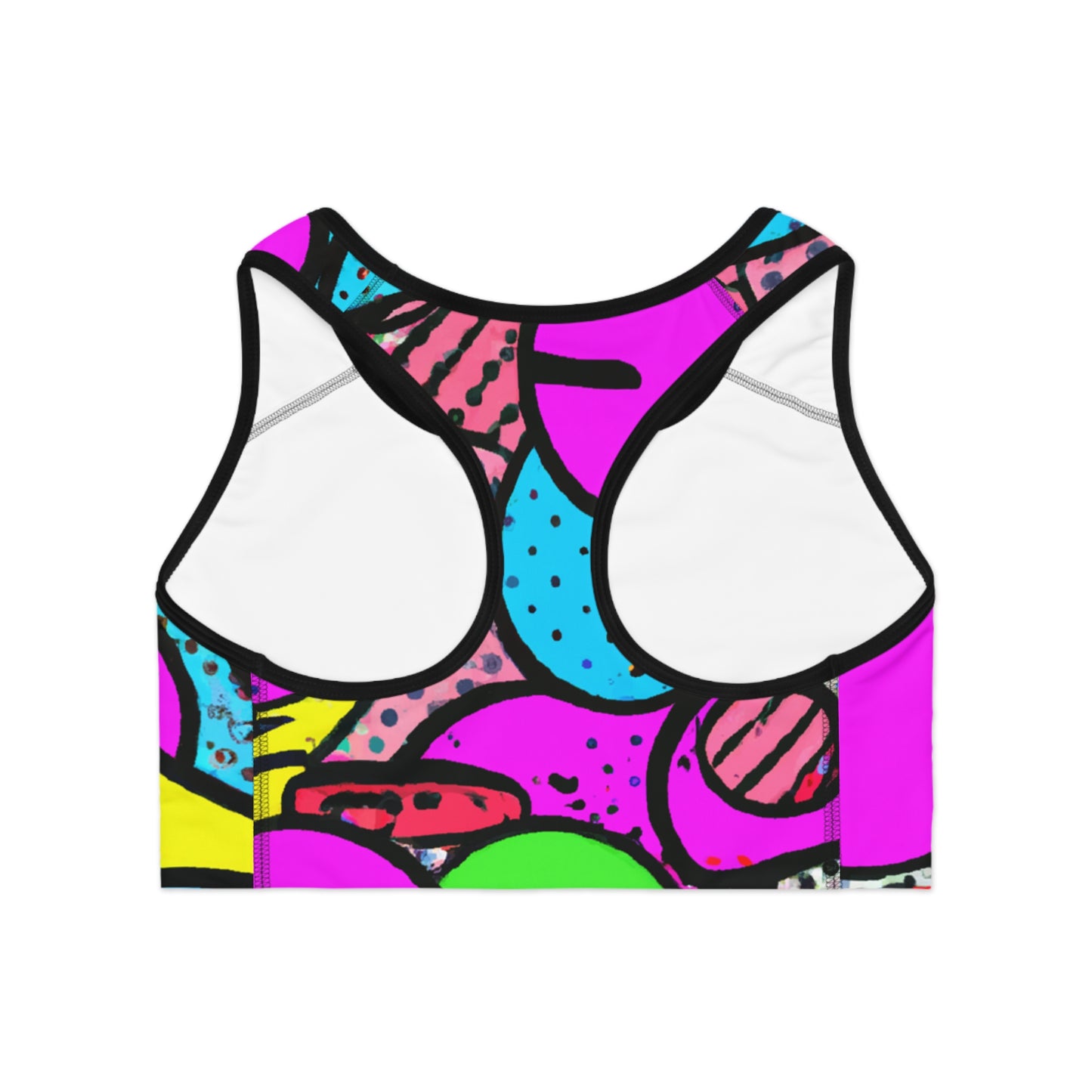 Purple & Green Comic Fun - AI Art - Sports Bra (AOP)